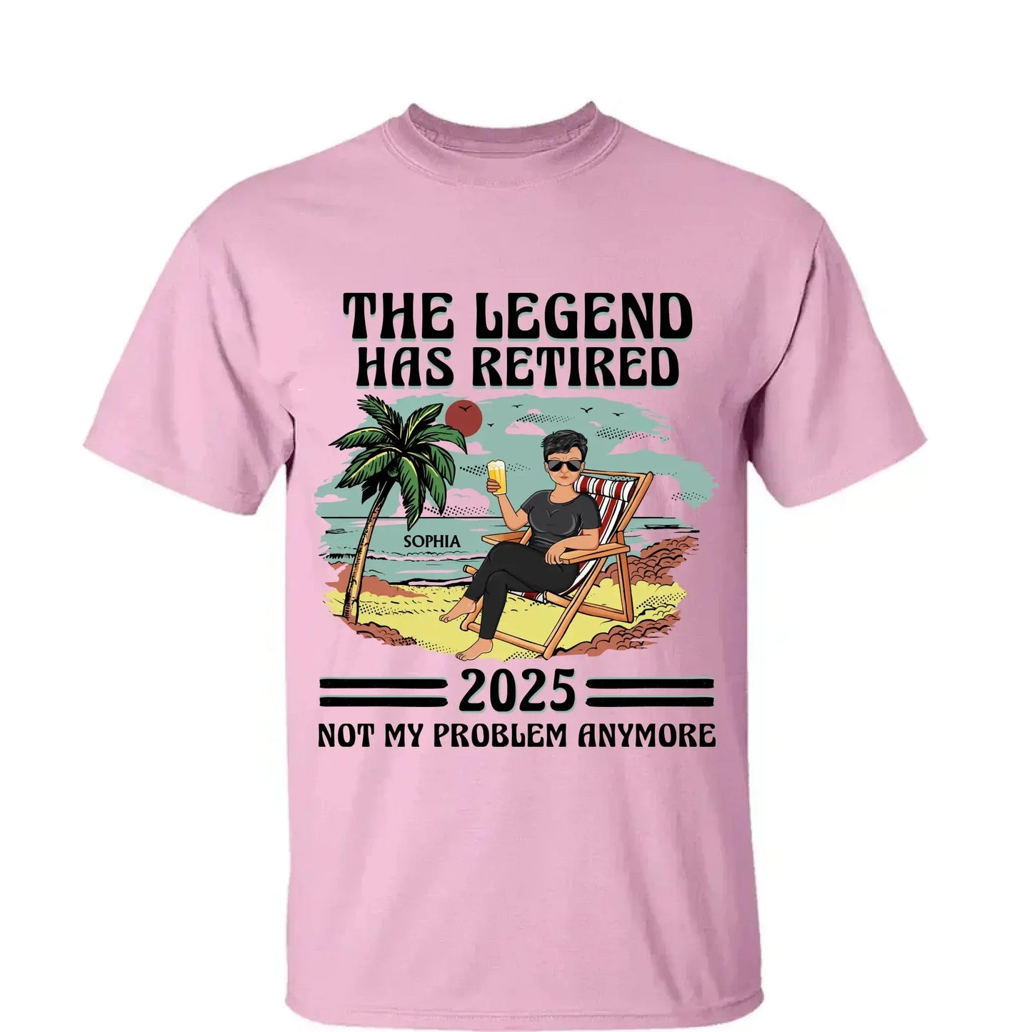 The Legend Has Retired - Personalized Retirement T-Shirt for Beach Lovers, Dad, Mom, Grandpa, Grandma - Custom Retirement Gift Ezcustomize