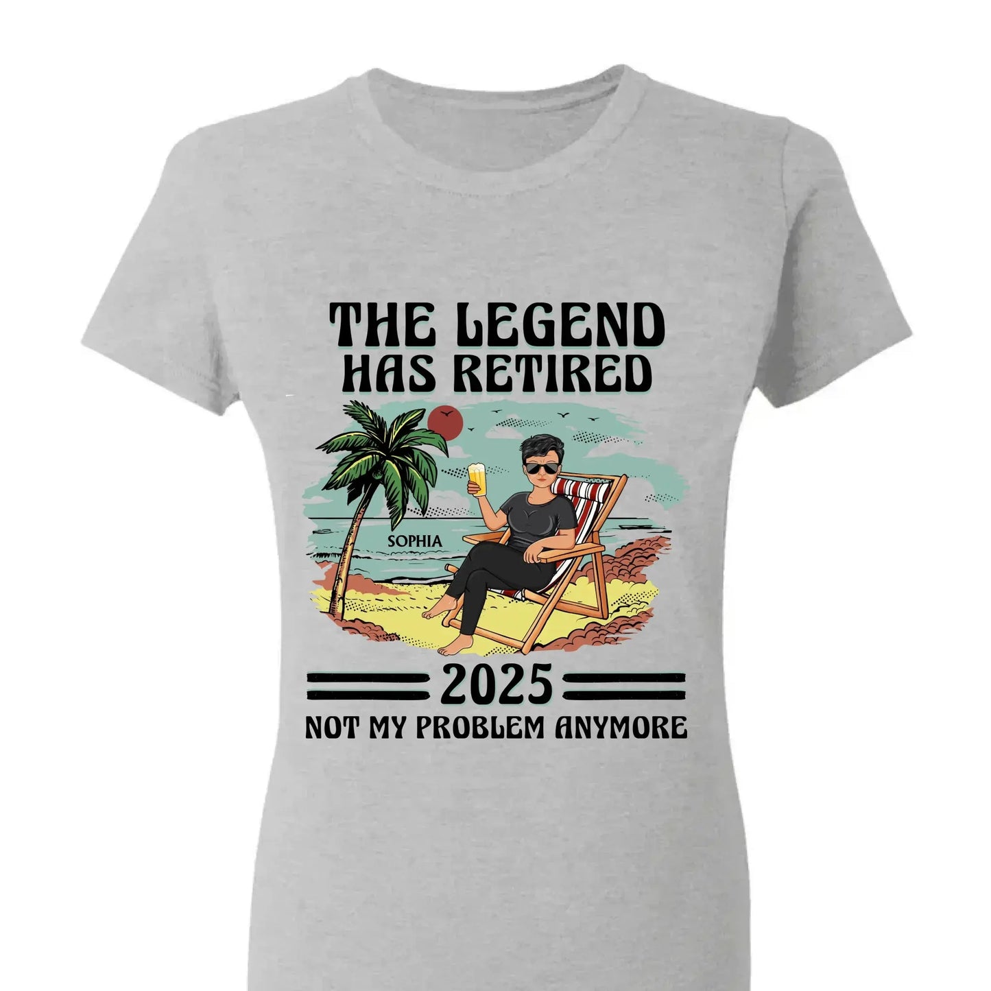 The Legend Has Retired - Personalized Retirement T-Shirt for Beach Lovers, Dad, Mom, Grandpa, Grandma - Custom Retirement Gift Ezcustomize