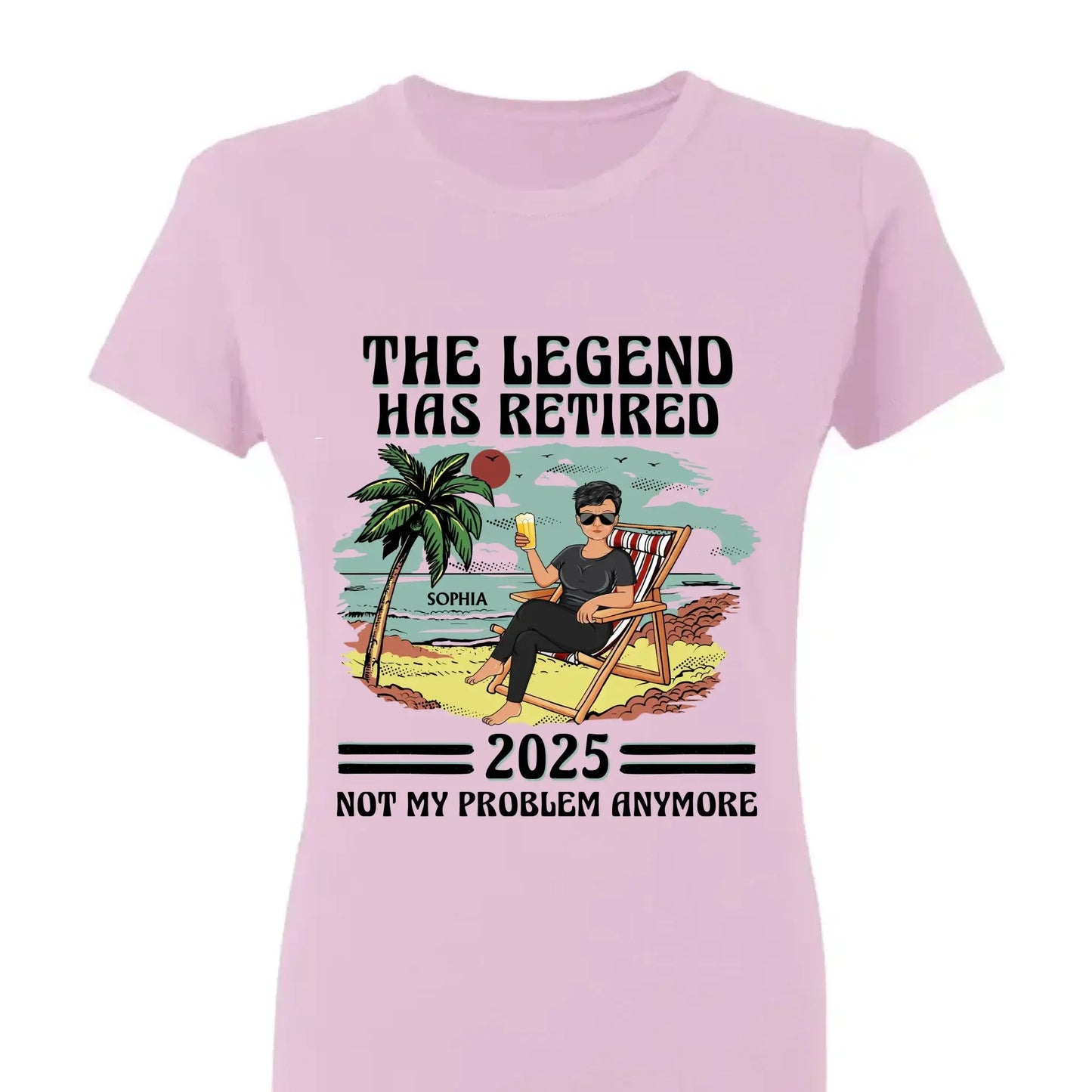 The Legend Has Retired - Personalized Retirement T-Shirt for Beach Lovers, Dad, Mom, Grandpa, Grandma - Custom Retirement Gift Ezcustomize