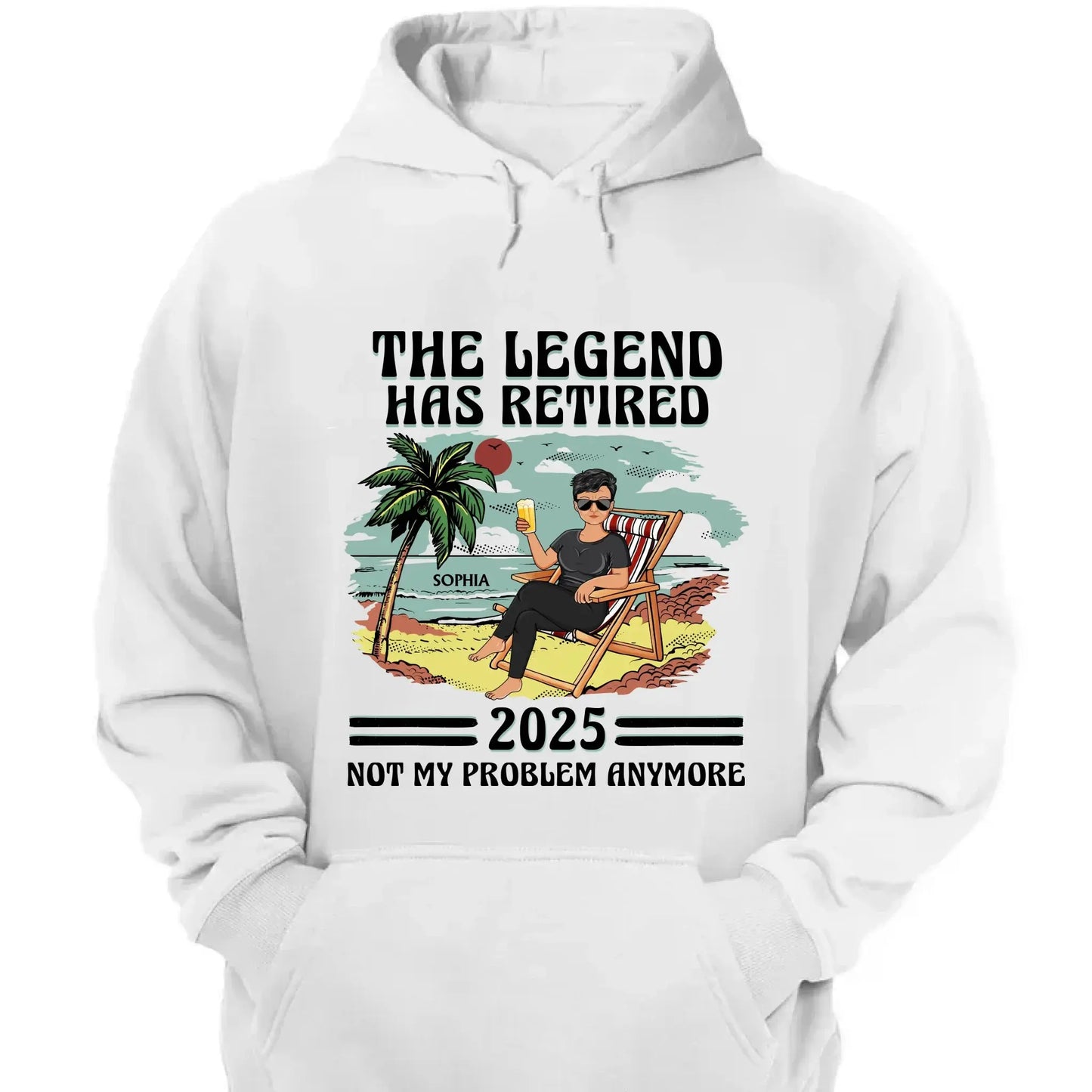 The Legend Has Retired - Personalized Retirement T-Shirt for Beach Lovers, Dad, Mom, Grandpa, Grandma - Custom Retirement Gift Ezcustomize