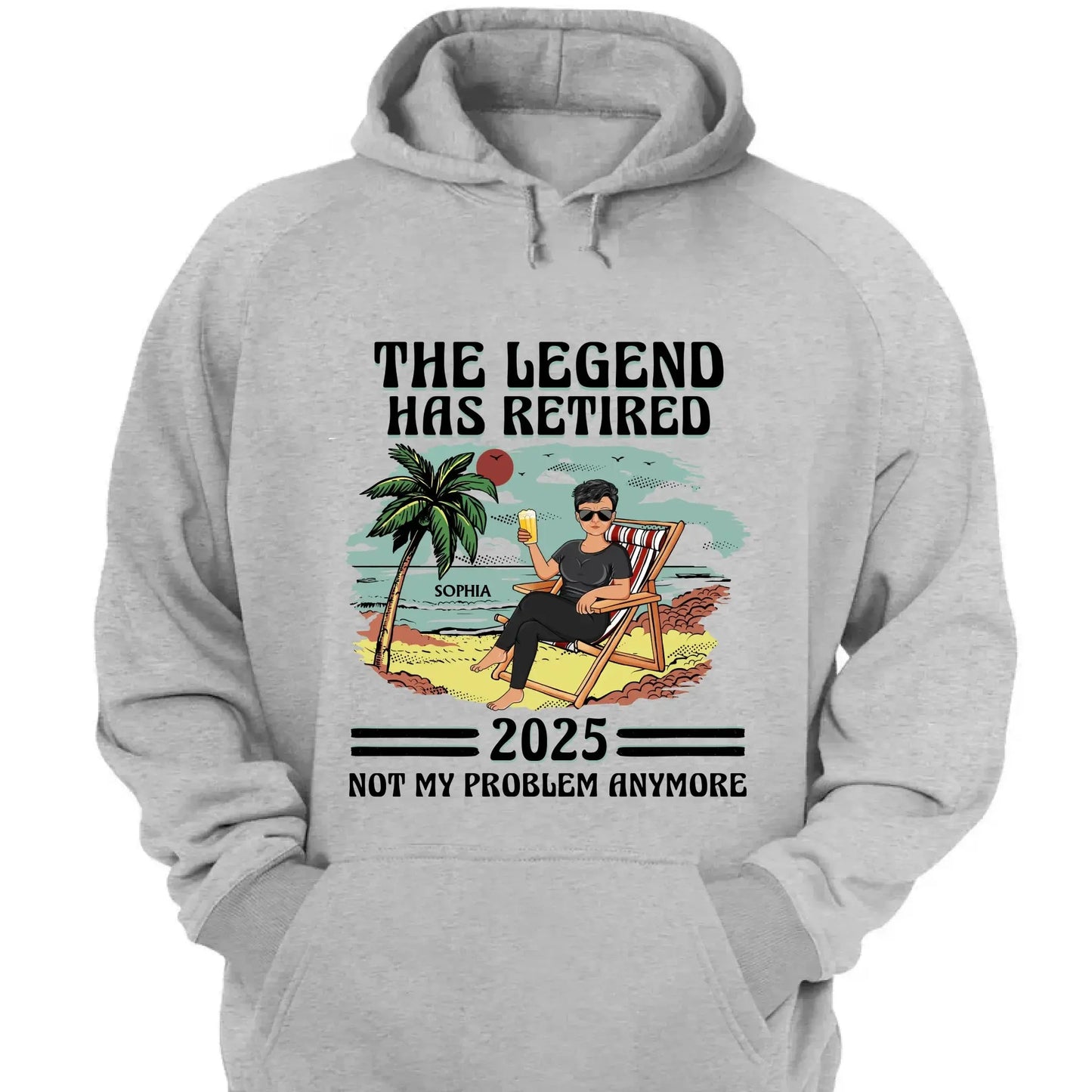 The Legend Has Retired - Personalized Retirement T-Shirt for Beach Lovers, Dad, Mom, Grandpa, Grandma - Custom Retirement Gift Ezcustomize