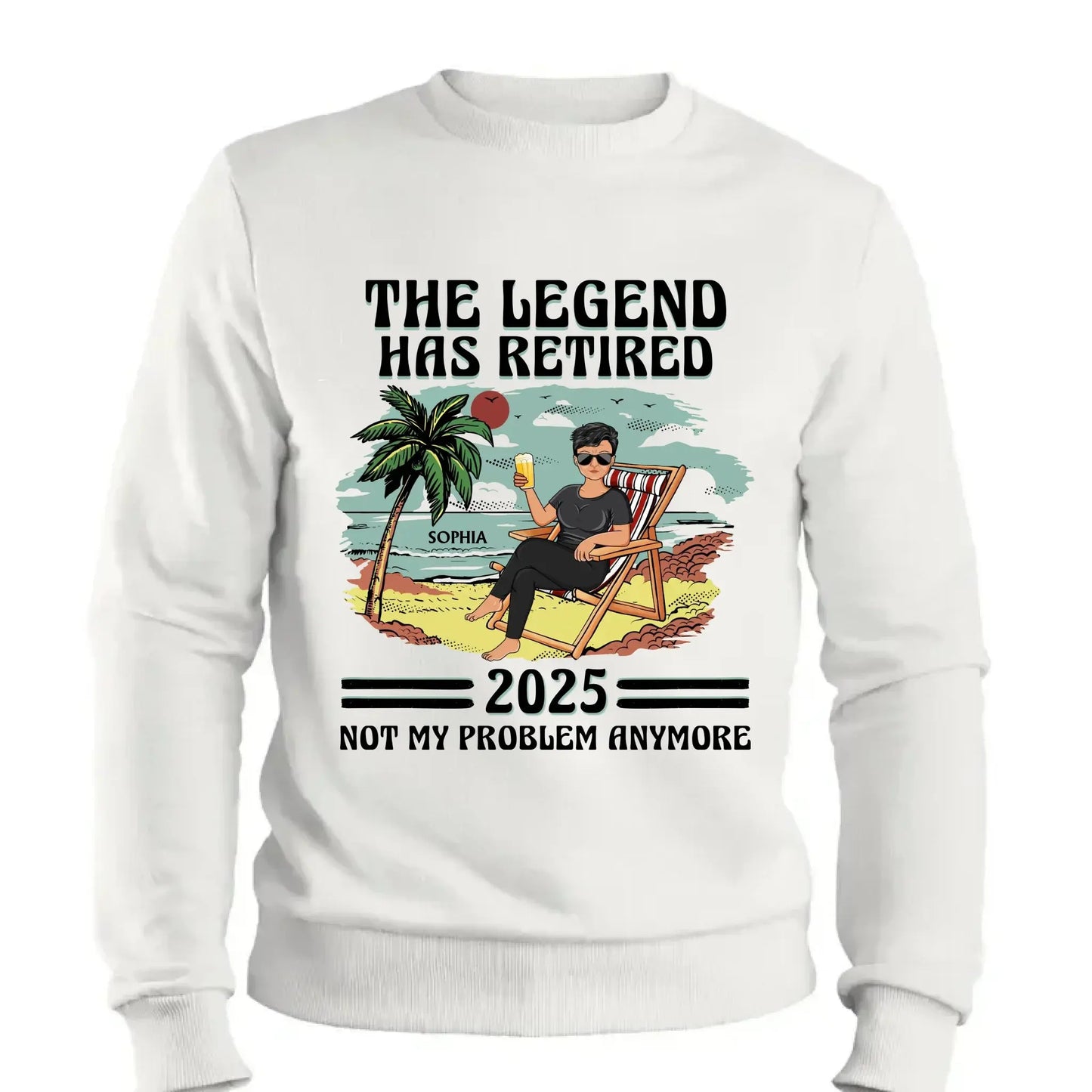 The Legend Has Retired - Personalized Retirement T-Shirt for Beach Lovers, Dad, Mom, Grandpa, Grandma - Custom Retirement Gift Ezcustomize