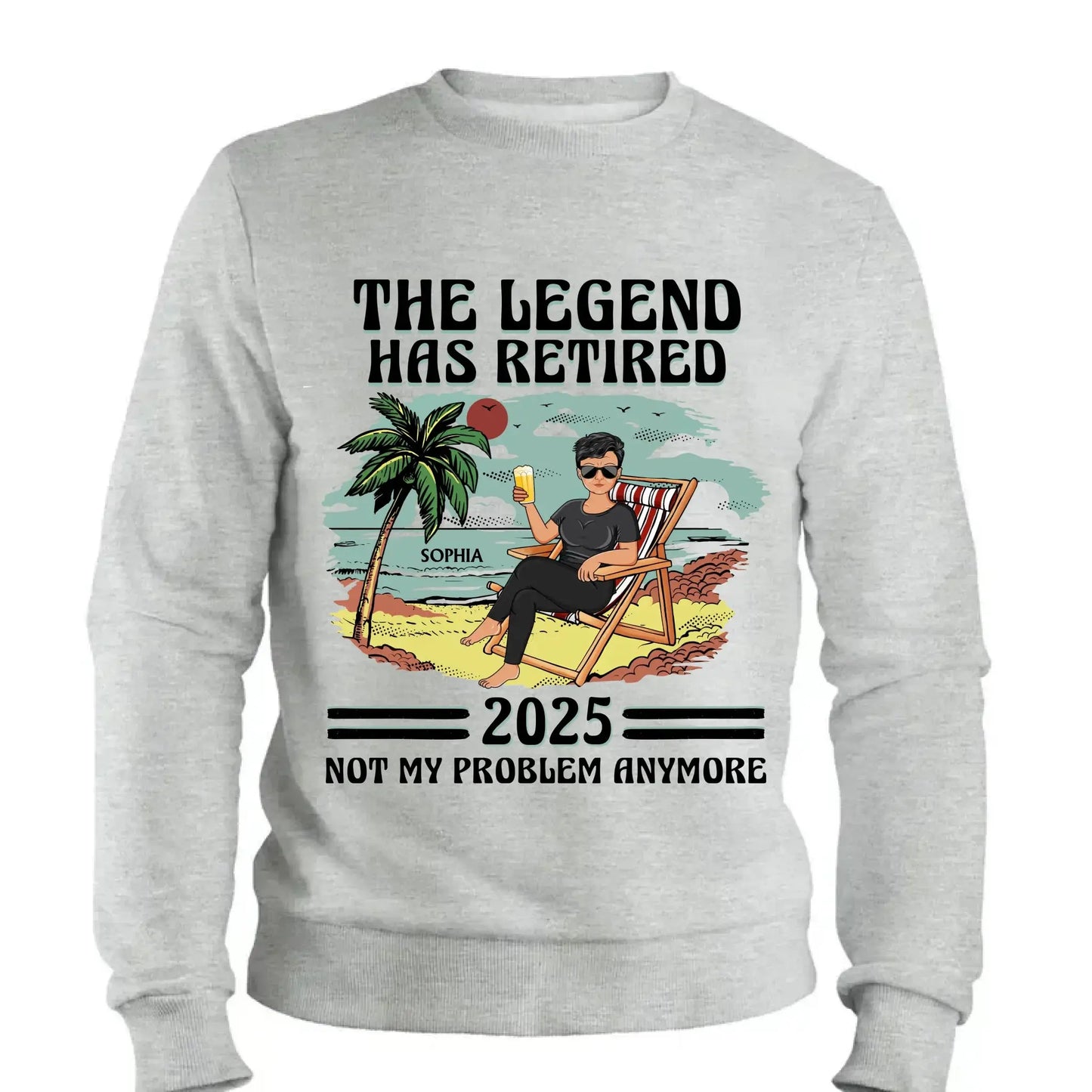 The Legend Has Retired - Personalized Retirement T-Shirt for Beach Lovers, Dad, Mom, Grandpa, Grandma - Custom Retirement Gift Ezcustomize