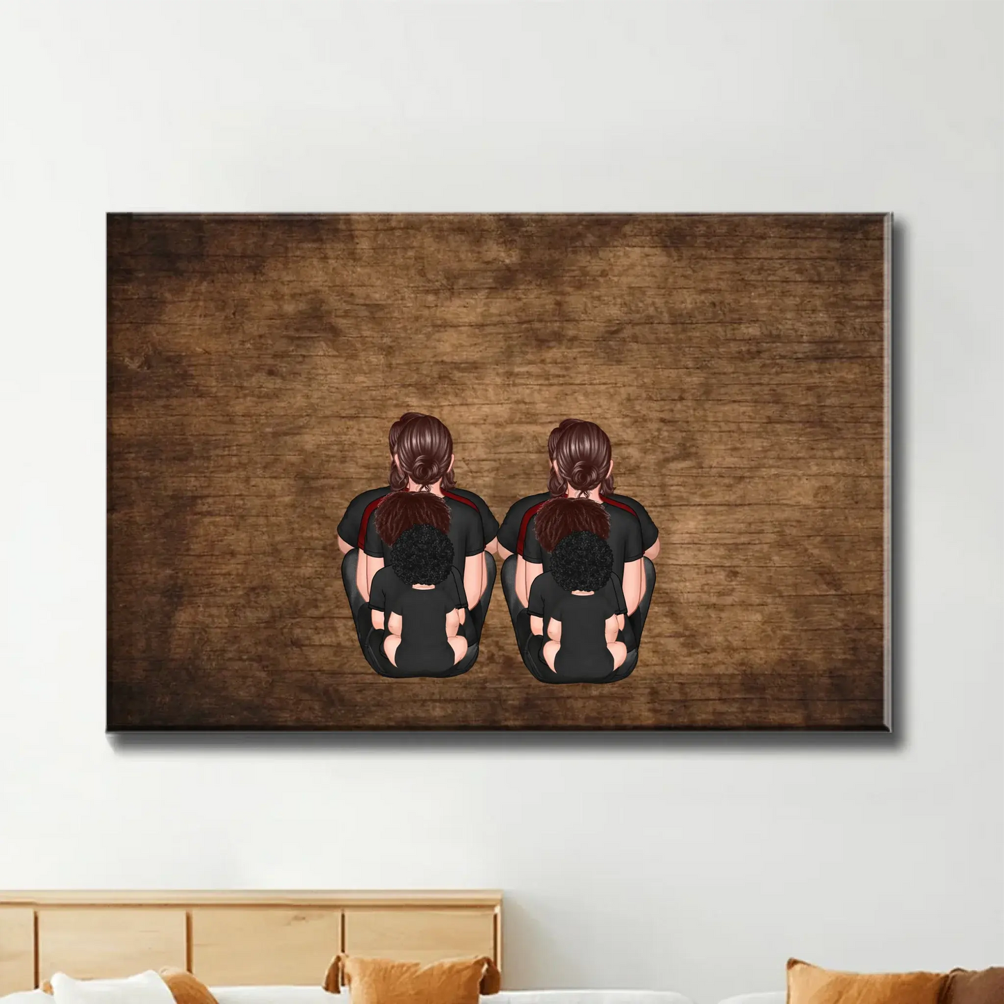 The Love Between Brothers & Sisters Is Forever – Personalized Cartoon Siblings Poster/Canvas with Names Ezcustomize