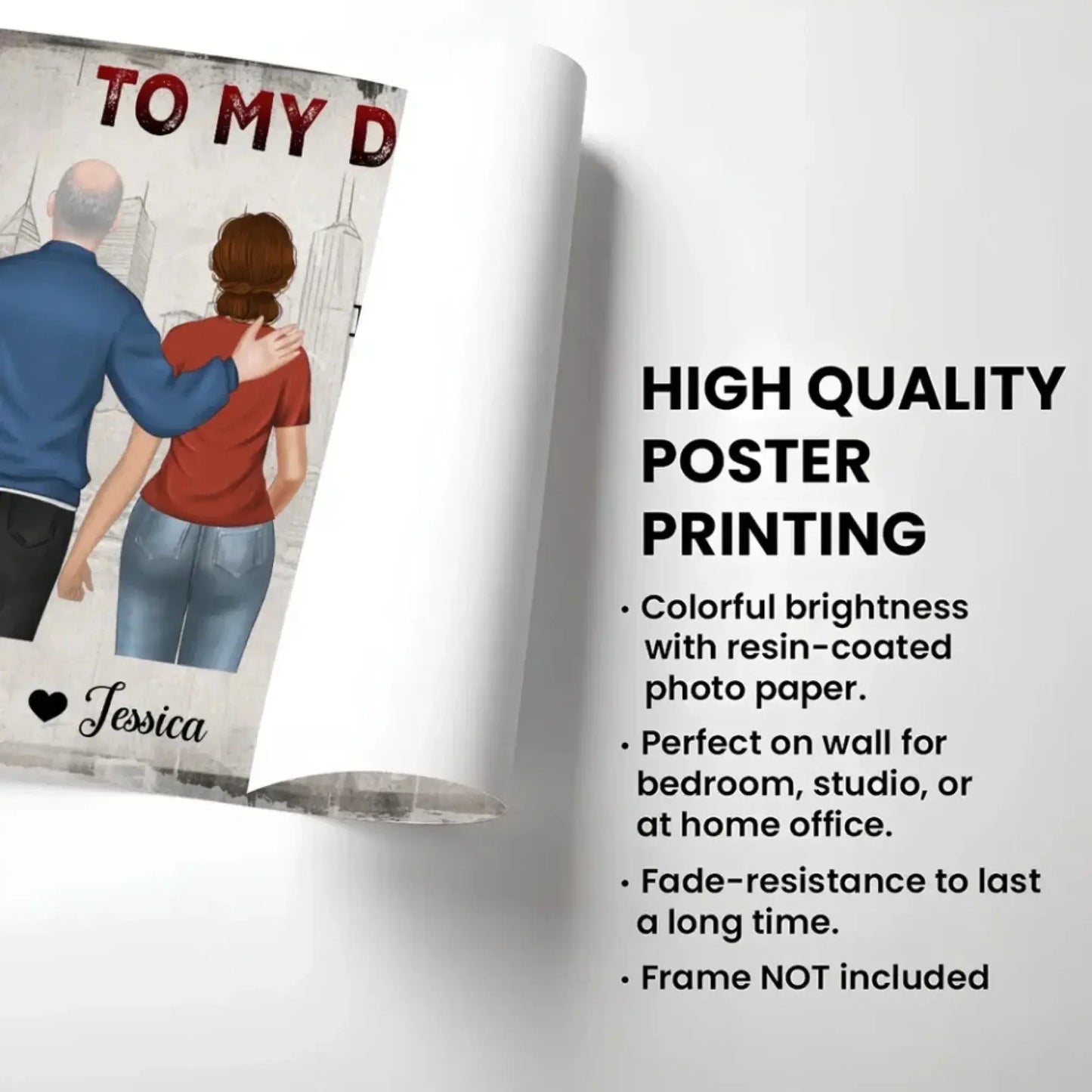 The Only Thing Better Than Being Your Mother Is Watching You Be a Dad" Art – Personalized Horizontal Poster/Canvas – Gift for Daughter & Family Ezcustomize