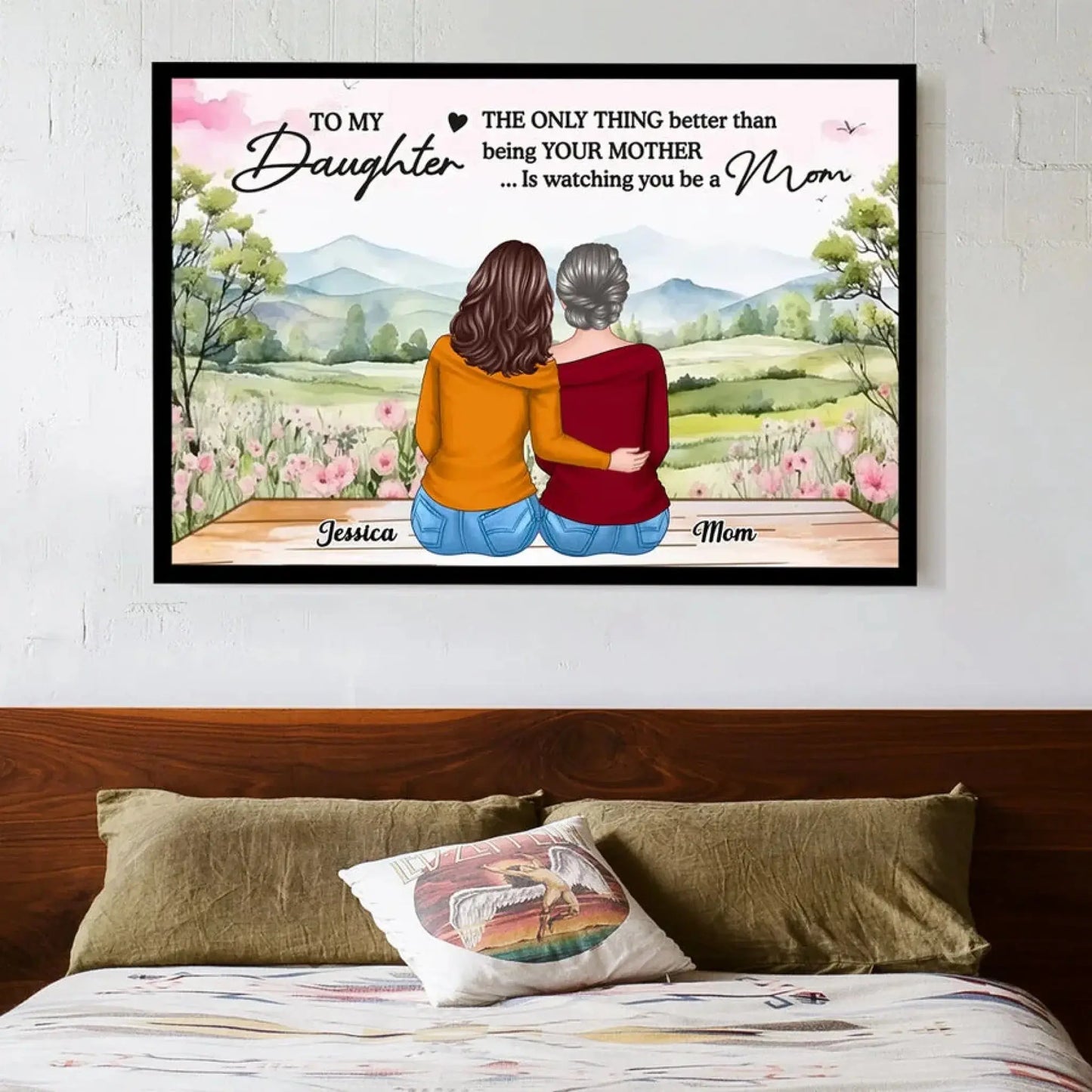 The Only Thing Better Than Being Your Mother Is Watching You Be a Mom – Personalized Poster/Canvas – Mother’s Day Gift for Daughter from Mom Ezcustomize