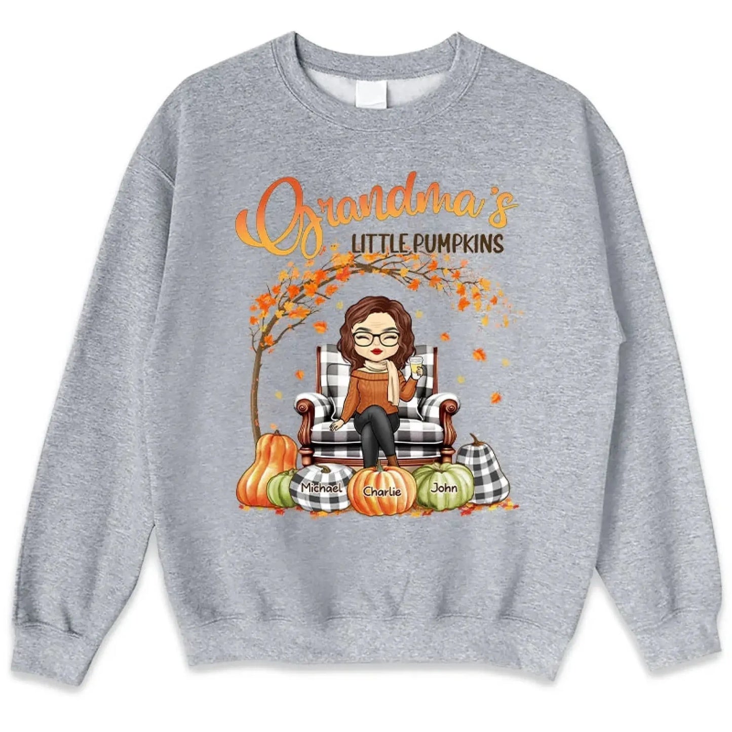 The Perfect Grandma - Family Personalized Custom Unisex T-shirt, Hoodie, Sweatshirt - Autumn Fall Gift For Grandma Ezcustomize