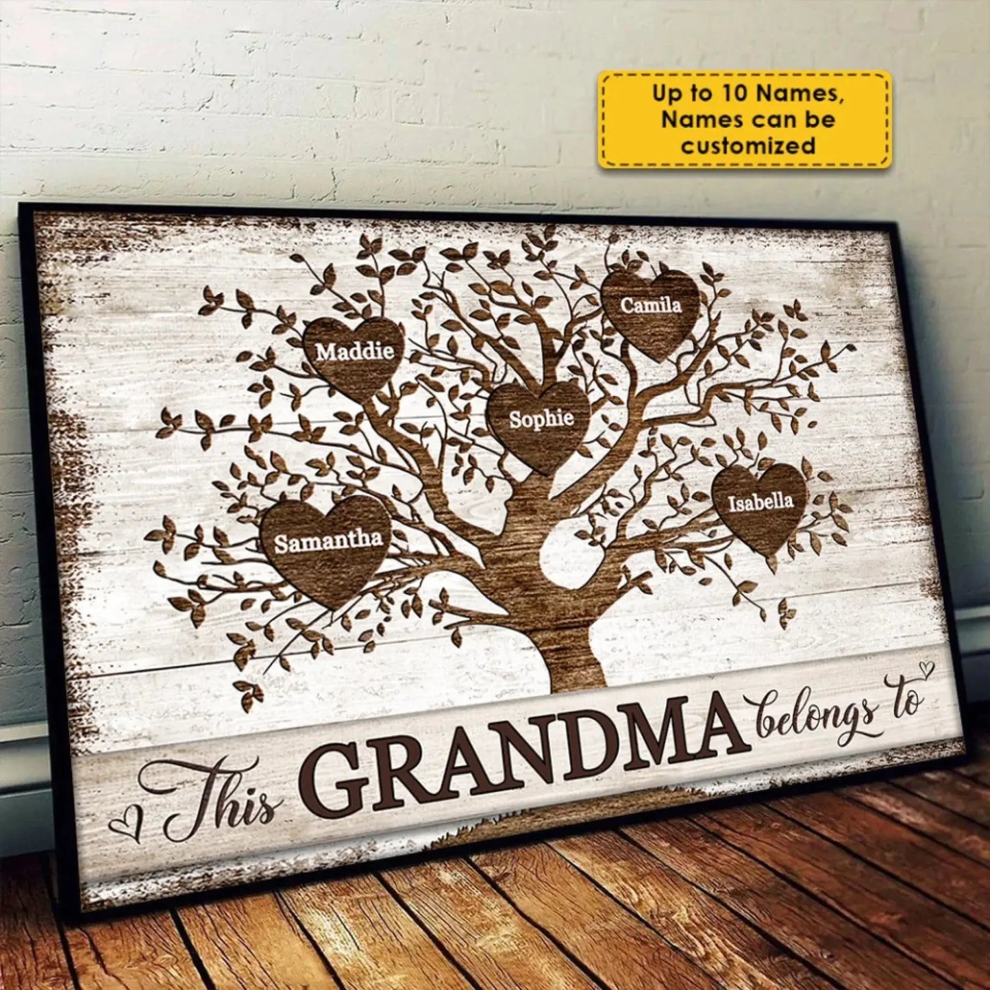 This Grammy Belongs To Art – Personalized Horizontal Poster/Canvas – Custom Gift for Grandma from Grandkids Ezcustomize