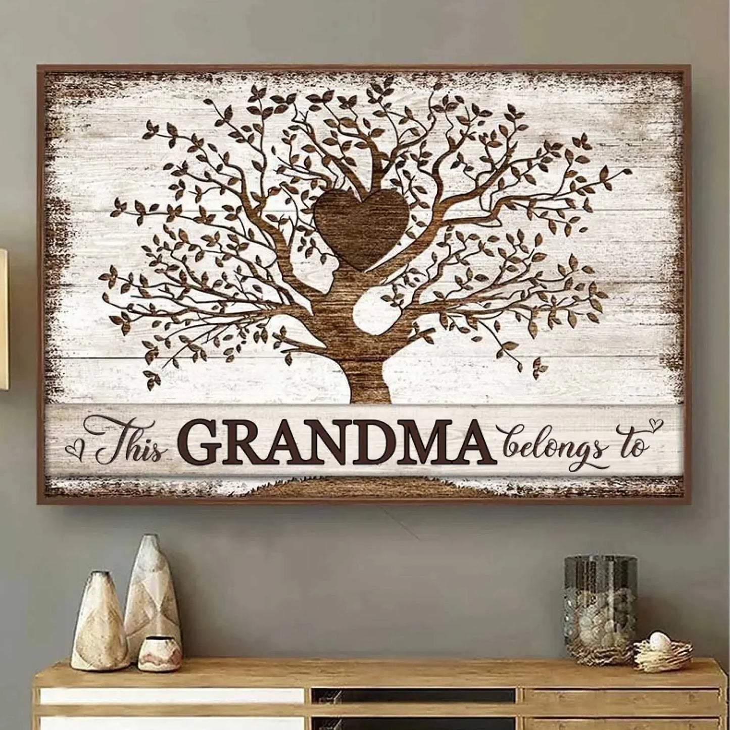 This Grammy Belongs To Art – Personalized Horizontal Poster/Canvas – Custom Gift for Grandma from Grandkids Ezcustomize