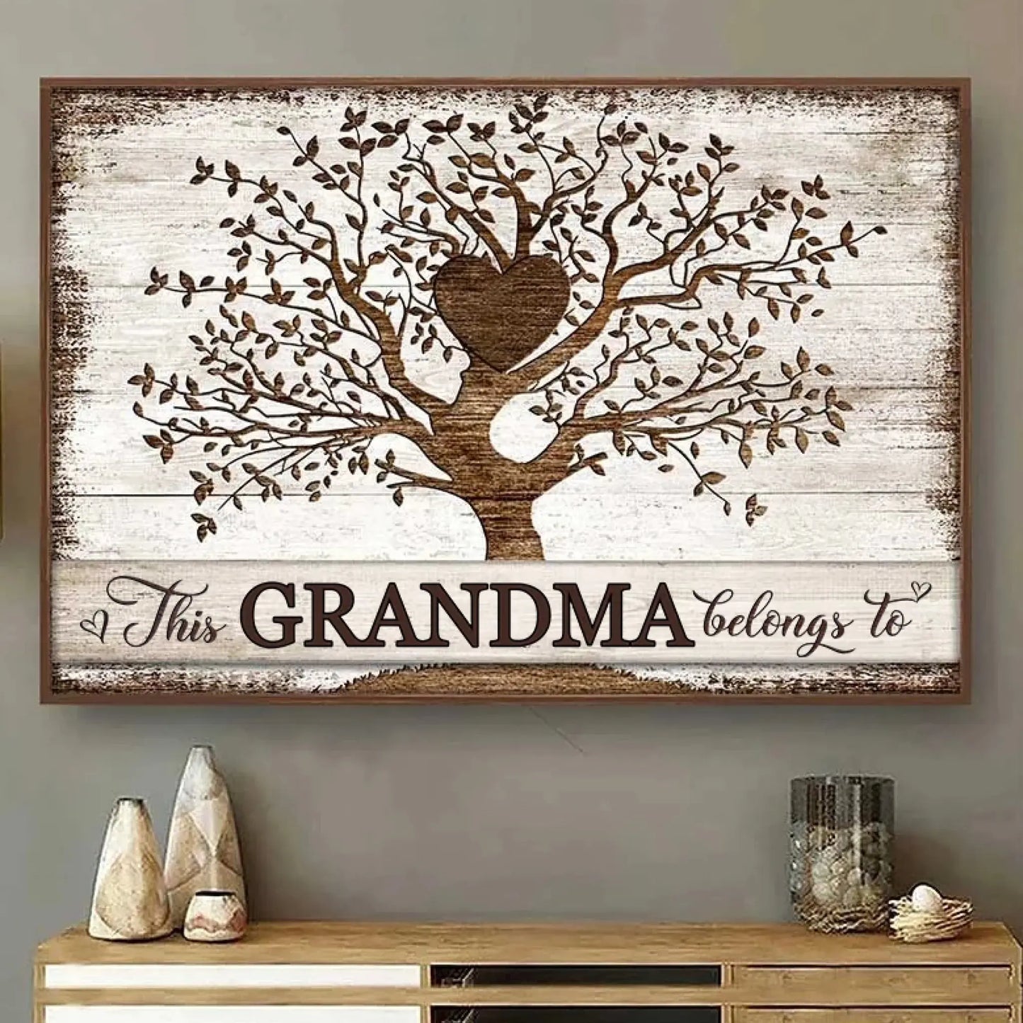 This Grammy Belongs To Art – Personalized Horizontal Poster/Canvas – Custom Gift for Grandma from Grandkids Ezcustomize
