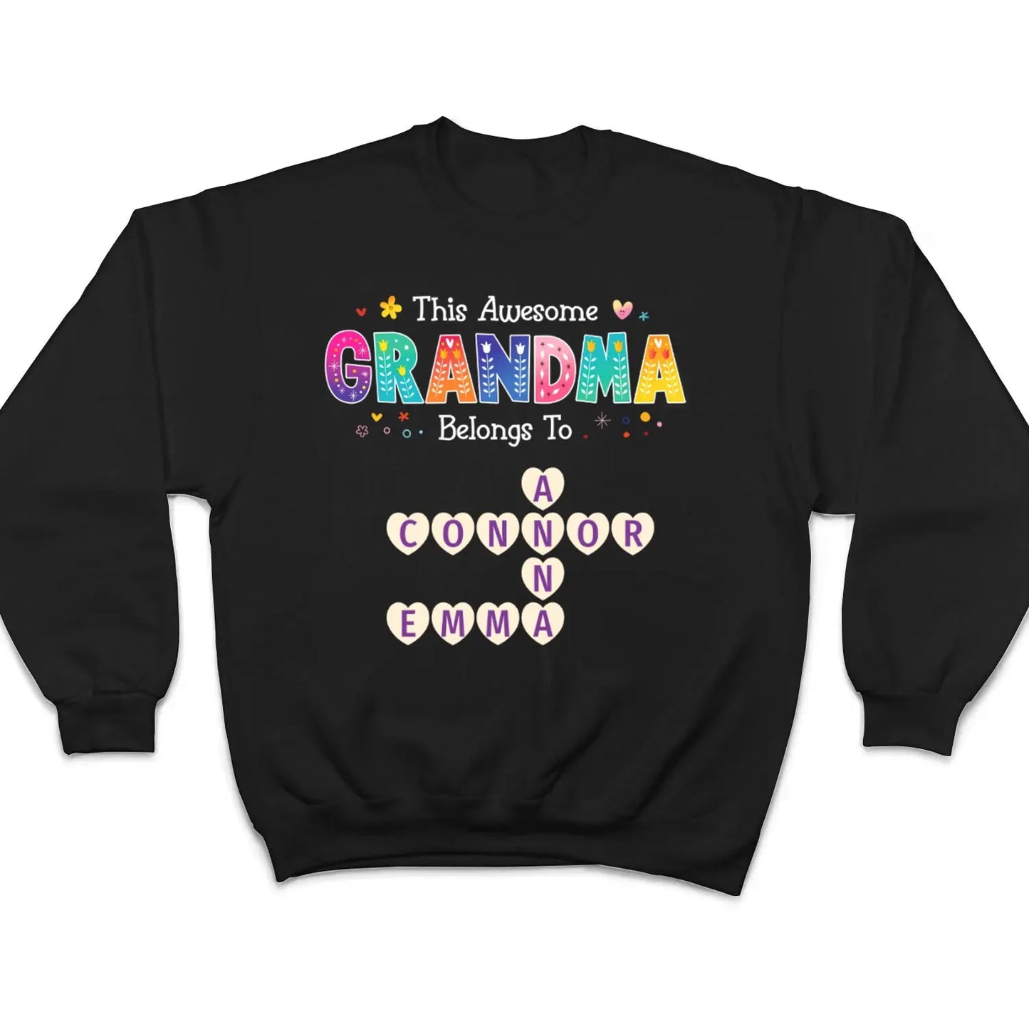 This Grandma Belongs To – Personalized Shirt with Grandkids’ Names, Thoughtful Gift for Grandma Ezcustomize
