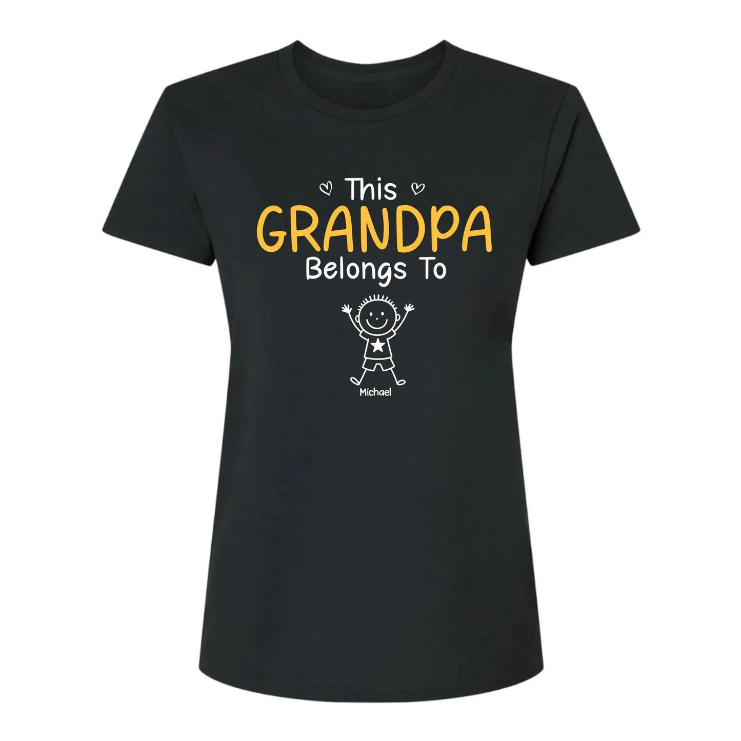 This Grandpa Belongs To T-Shirt – Personalized Shirt with Kids’ Names – Custom Gift for Grandpa, Dad Ezcustomize