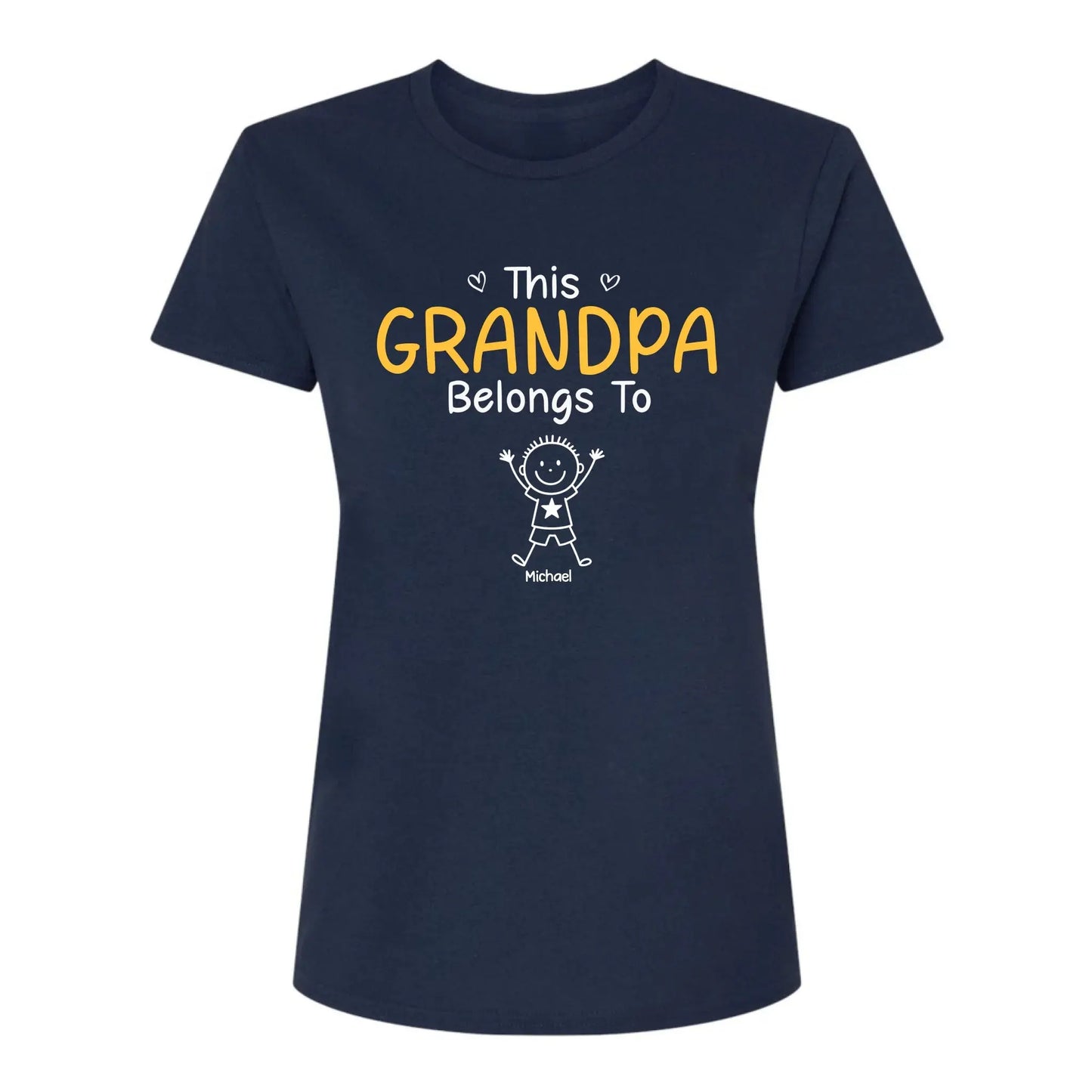 This Grandpa Belongs To T-Shirt – Personalized Shirt with Kids’ Names – Custom Gift for Grandpa, Dad Ezcustomize
