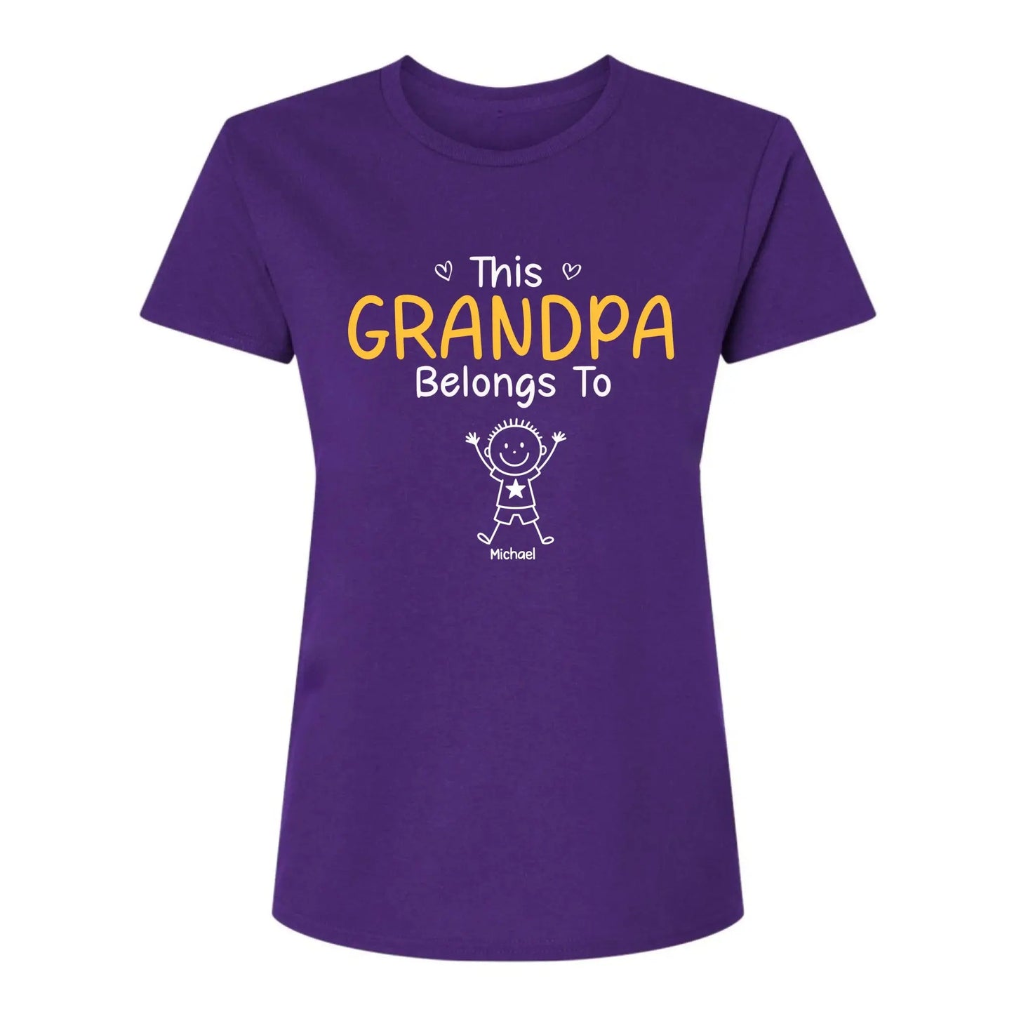 This Grandpa Belongs To T-Shirt – Personalized Shirt with Kids’ Names – Custom Gift for Grandpa, Dad Ezcustomize
