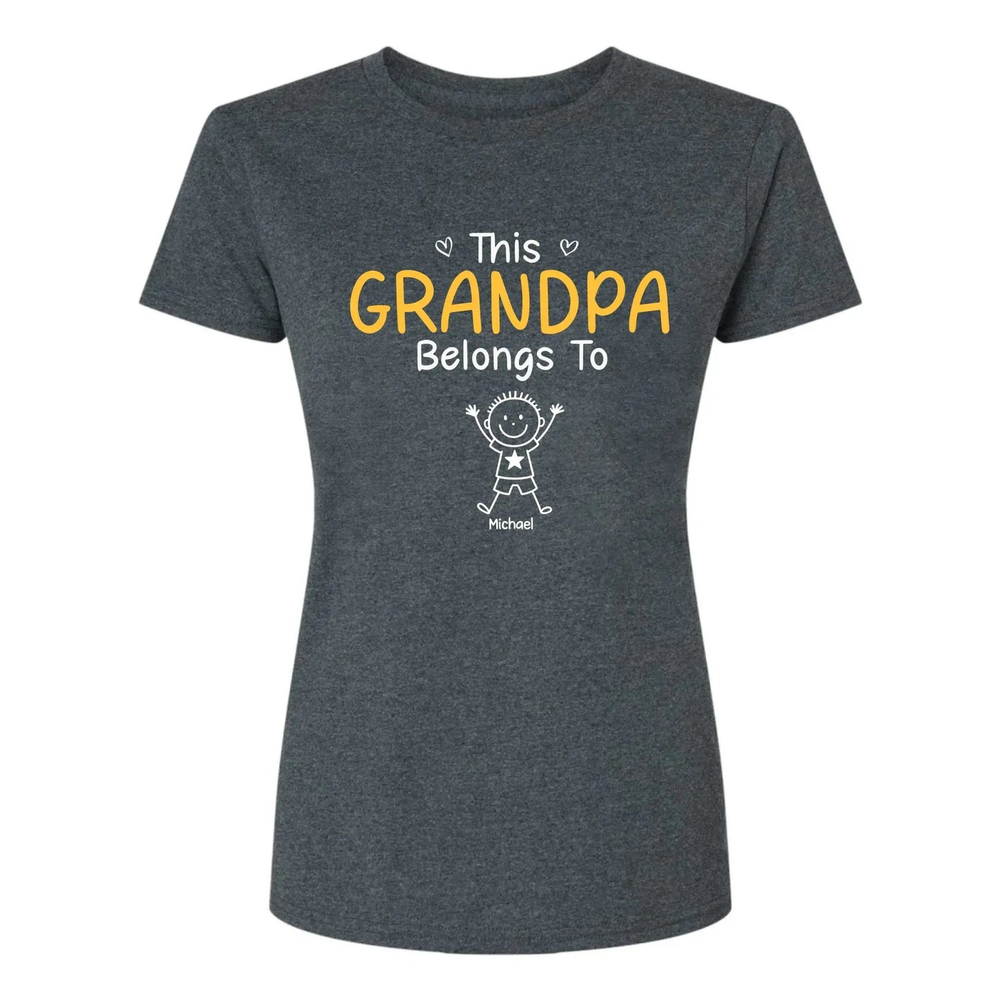 This Grandpa Belongs To T-Shirt – Personalized Shirt with Kids’ Names – Custom Gift for Grandpa, Dad Ezcustomize