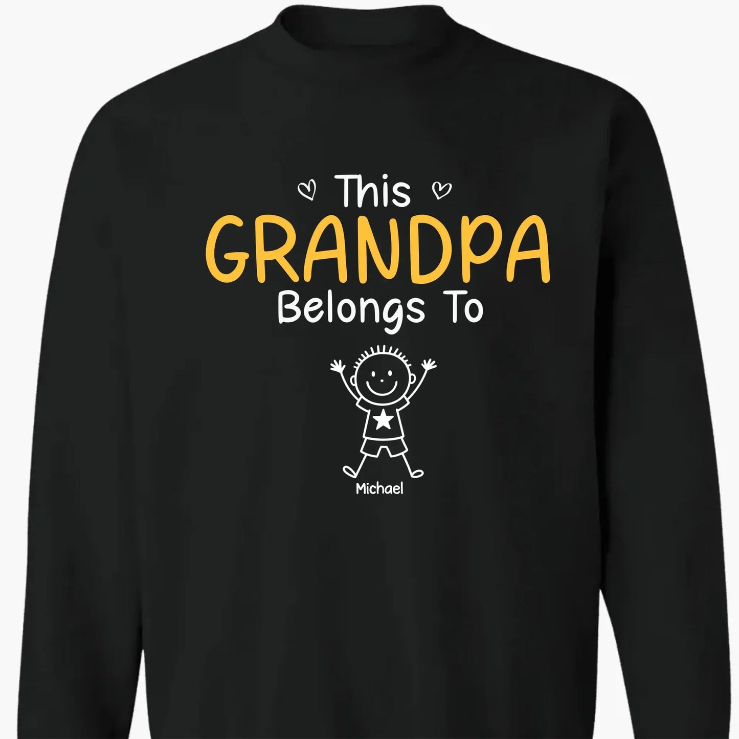 This Grandpa Belongs To T-Shirt – Personalized Shirt with Kids’ Names – Custom Gift for Grandpa, Dad Ezcustomize