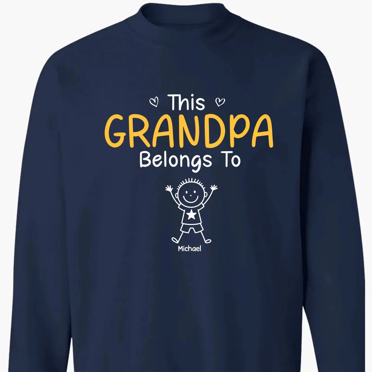 This Grandpa Belongs To T-Shirt – Personalized Shirt with Kids’ Names – Custom Gift for Grandpa, Dad Ezcustomize
