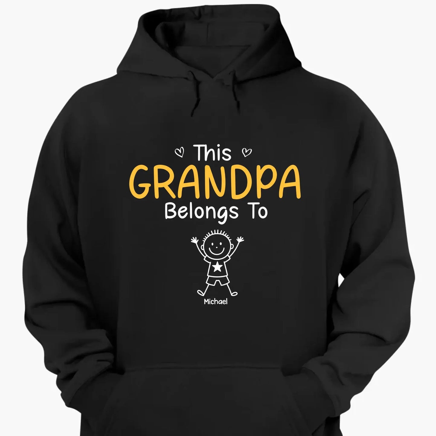 This Grandpa Belongs To T-Shirt – Personalized Shirt with Kids’ Names – Custom Gift for Grandpa, Dad Ezcustomize