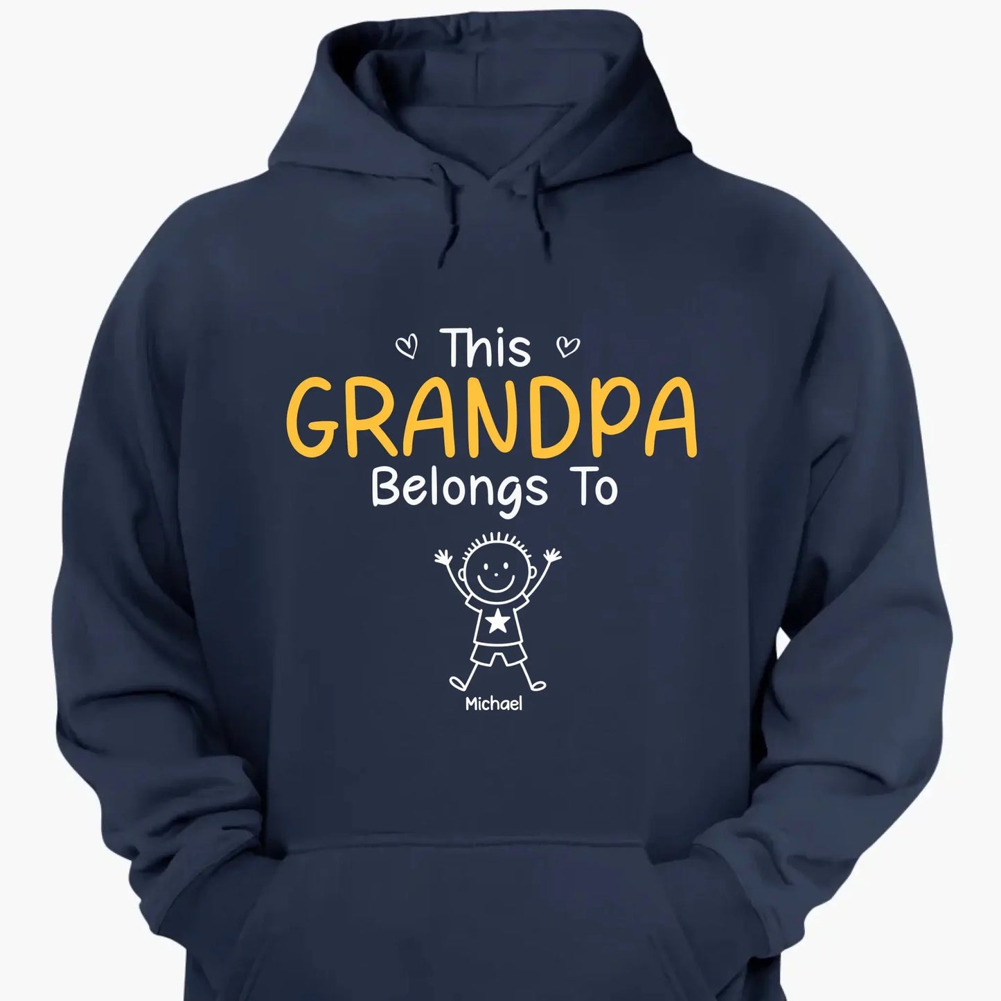 This Grandpa Belongs To T-Shirt – Personalized Shirt with Kids’ Names – Custom Gift for Grandpa, Dad Ezcustomize