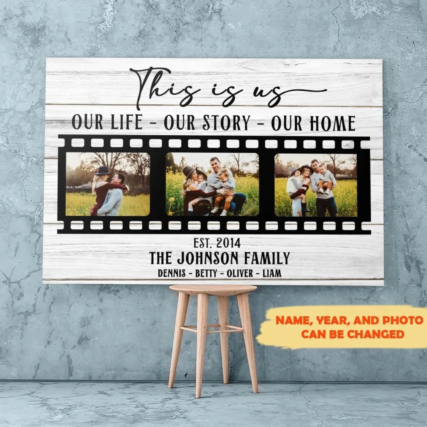This Is Us Custom Photo Collage – Personalized Poster/Canvas – Unique Gift for Family, Home Decor & Loved Ones Ezcustomize