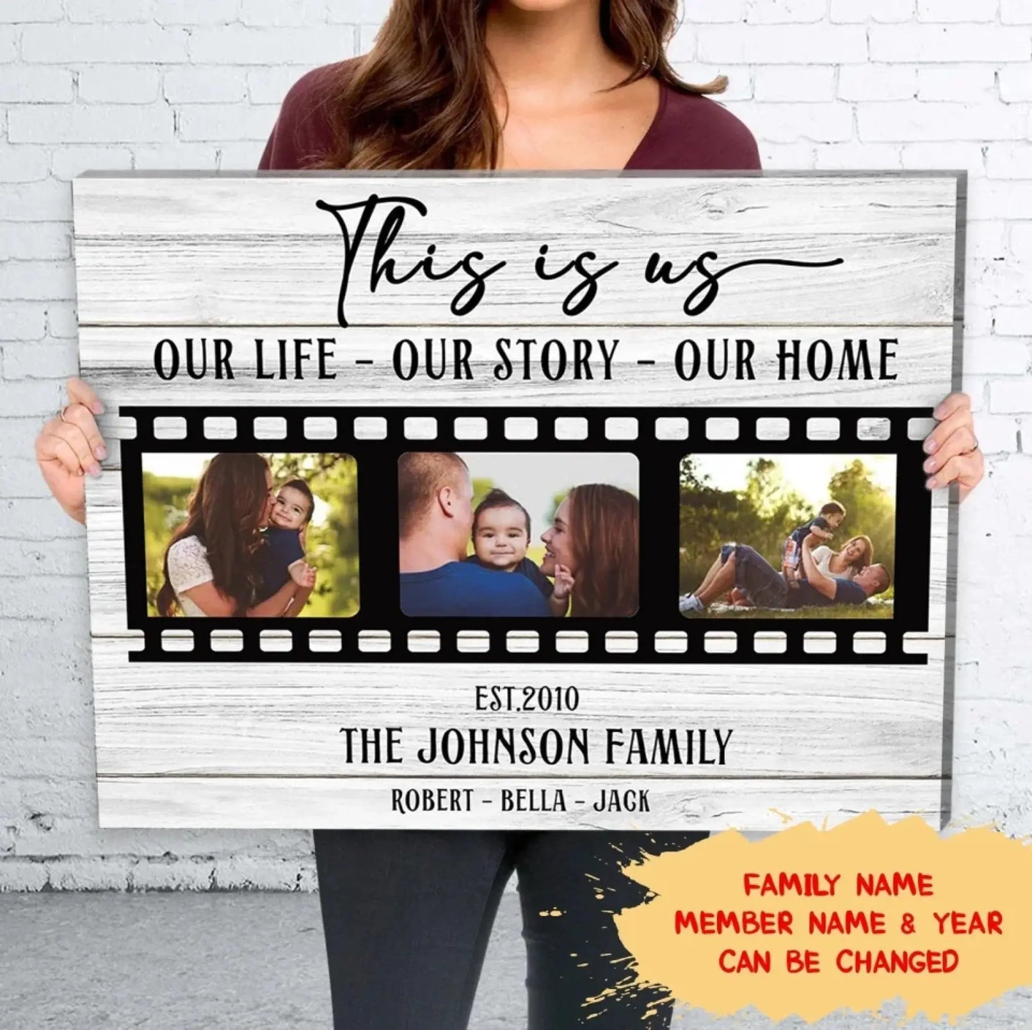 This Is Us Custom Photo Collage – Personalized Poster/Canvas – Unique Gift for Family, Home Decor & Loved Ones Ezcustomize