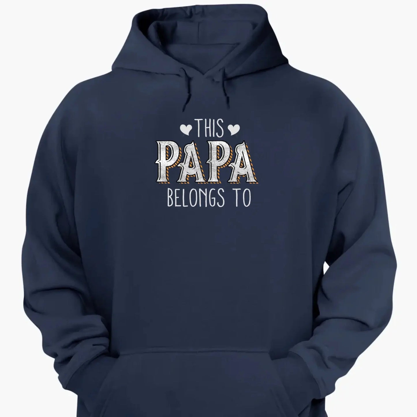 This Papa Belongs To – Personalized Comfort Tee Shirt – Cute Father’s Day, Birthday & Family Gift for Papa Ezcustomize