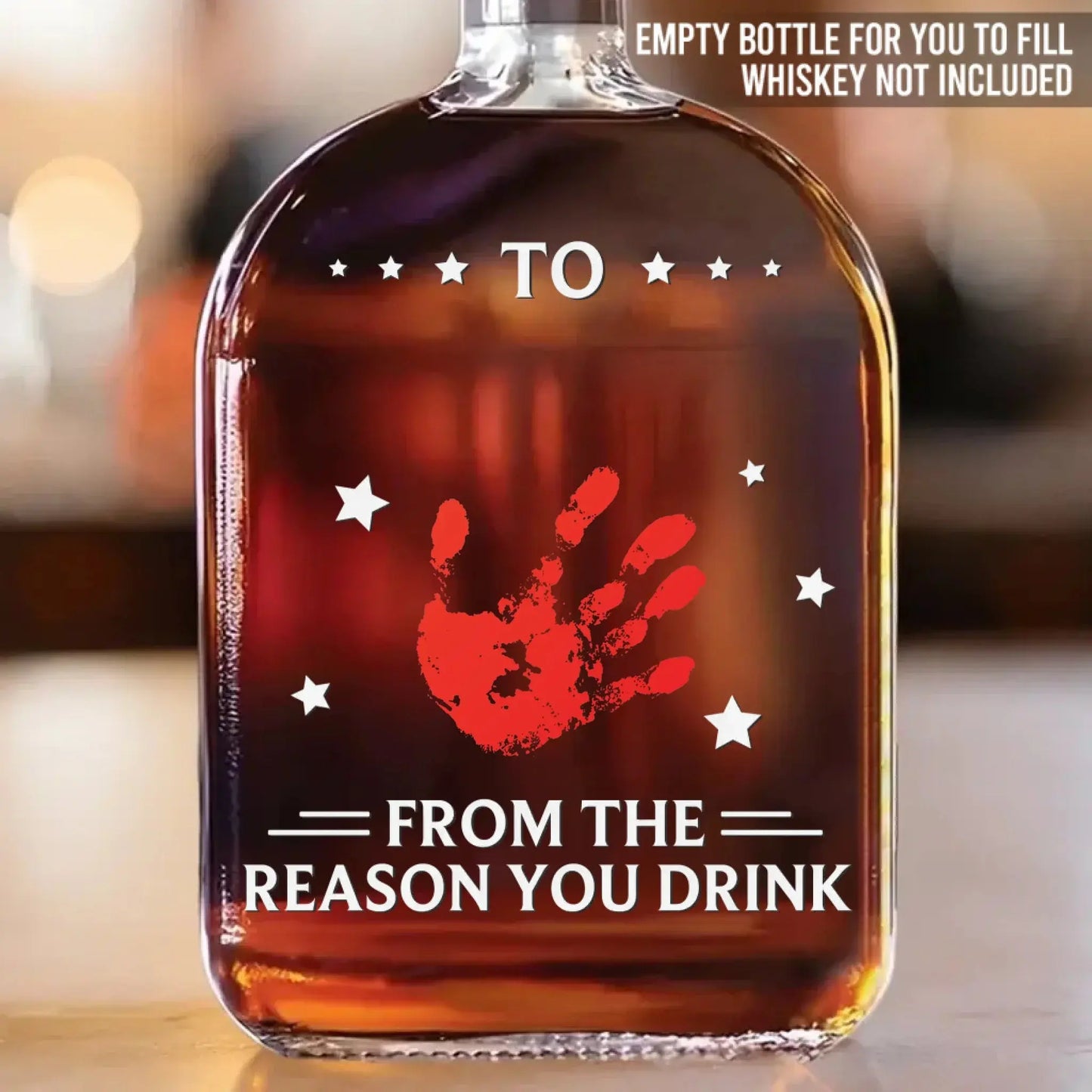 To My First And Forever Hero Papa Grandpa – Personalized Whiskey Bottle Decanter – Meaningful Father’s Day & Birthday Gift for Dad, Papa or Grandpa Ezcustomize