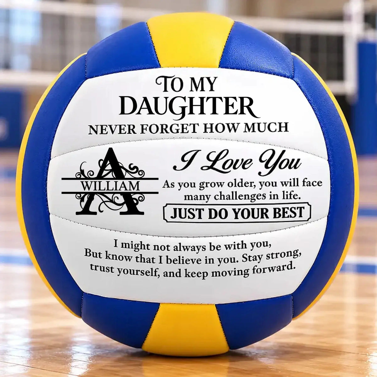 To My Granddaughter Never Forget How Much I Love You – Personalized Custom Volleyball – Birthday & Christmas Gift for Granddaughter from Grandma or Grandpa