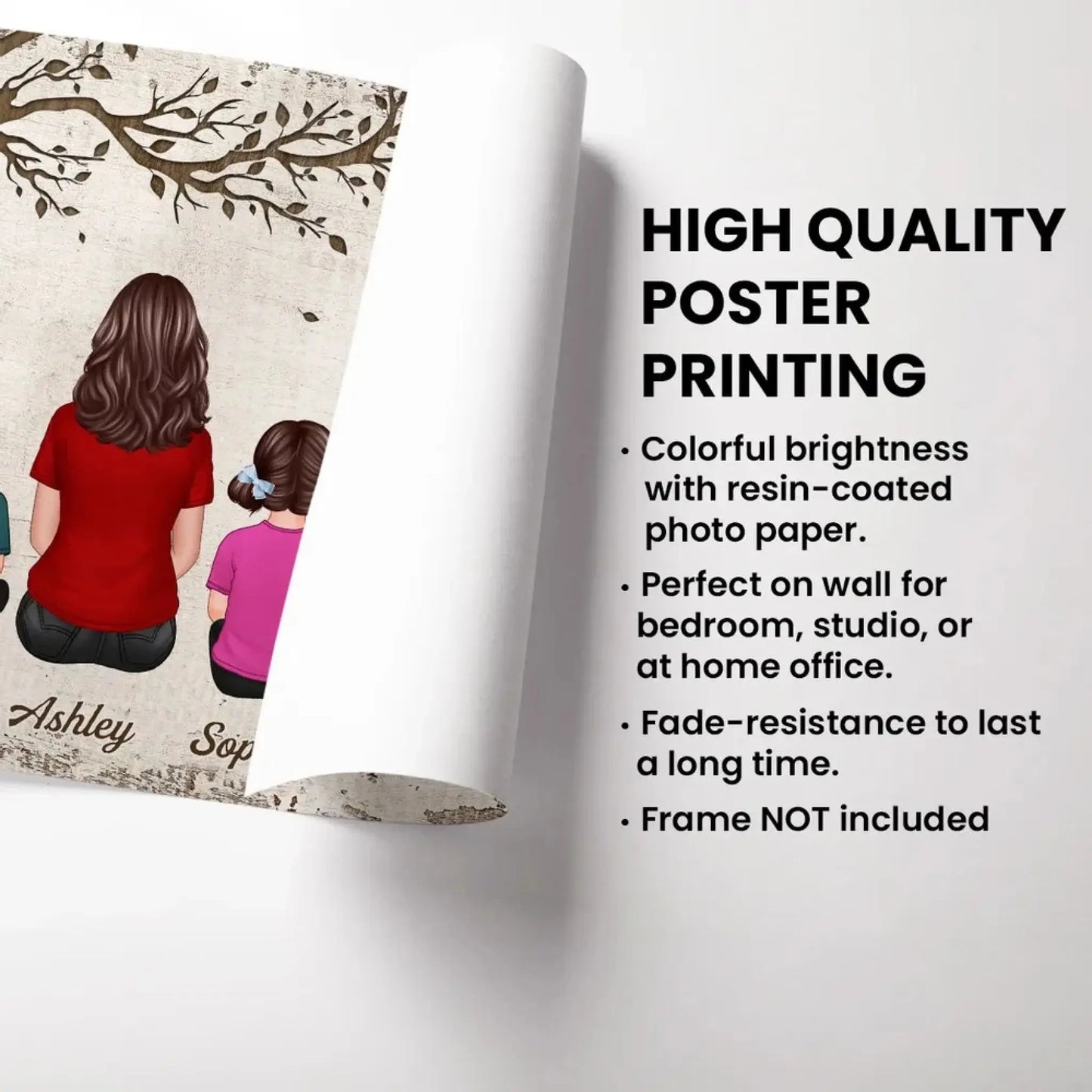 To Us You Are the World Mom & Pets Art – Personalized Poster/Canvas – Heartfelt Birthday or Just Because Gift for Mom Ezcustomize