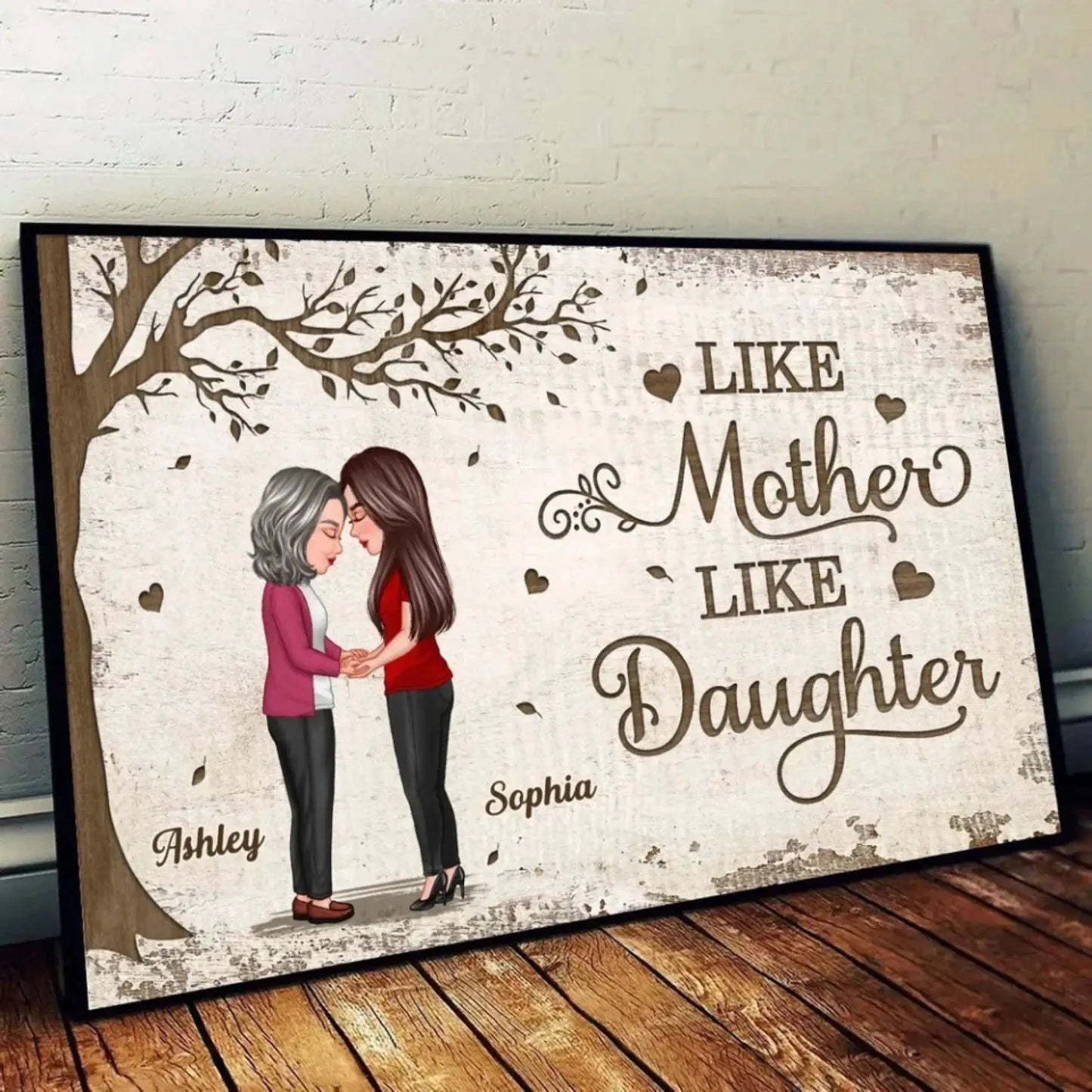 To the World You Are a Mom, But to Me You Are the Worl – Personalized Poster/Canvas – Mother-Daughter Bond Gift for Mother's Day & More Ezcustomize
