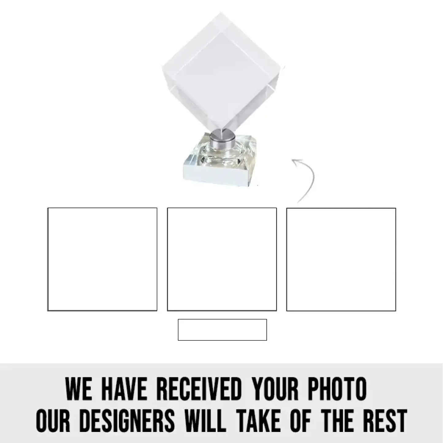 Unique Crystal Photo Cube - Personalized Spinning Keepsake for Family & Loved Ones Ezcustomize