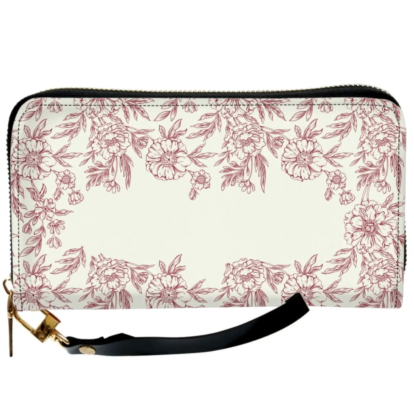 Vintage Floral Grandma And Her Kids - Personalized Leather Wallet, Retro Style Wallet, Gift for Mom/ Grandma Ezcustomize