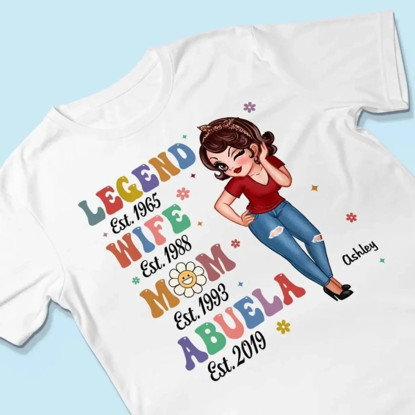 Vintage Legend – Personalized Wife, Mom, Grandma Shirt/Hoodie/Sweatshirt, Custom Gift for Proud Mothers & Grandmothers Ezcustomize