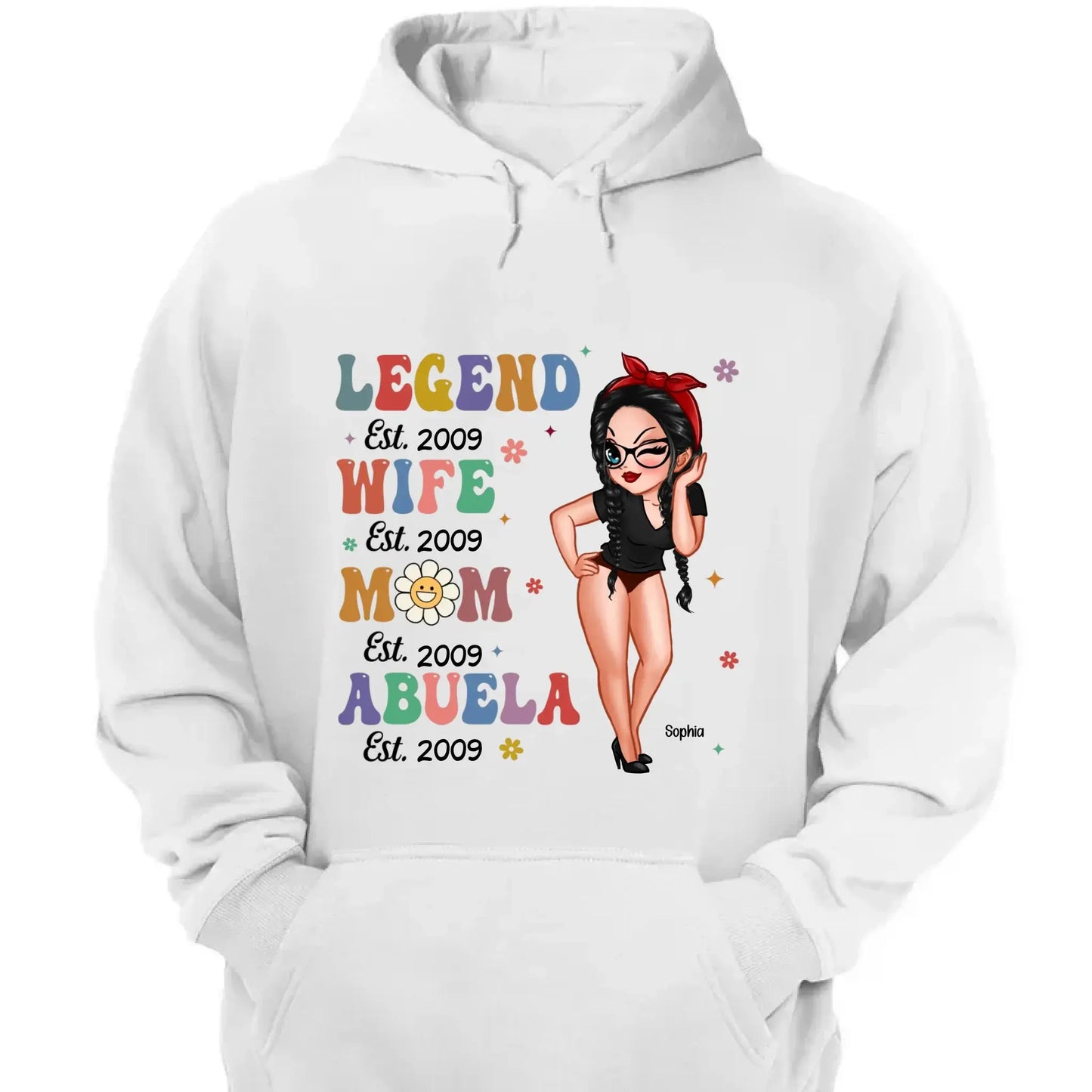 Vintage Legend – Personalized Wife, Mom, Grandma Shirt/Hoodie/Sweatshirt, Custom Gift for Proud Mothers & Grandmothers Ezcustomize