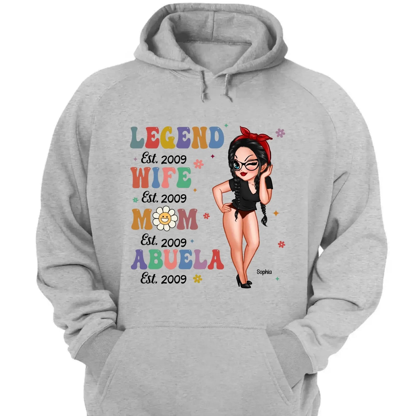 Vintage Legend – Personalized Wife, Mom, Grandma Shirt/Hoodie/Sweatshirt, Custom Gift for Proud Mothers & Grandmothers Ezcustomize