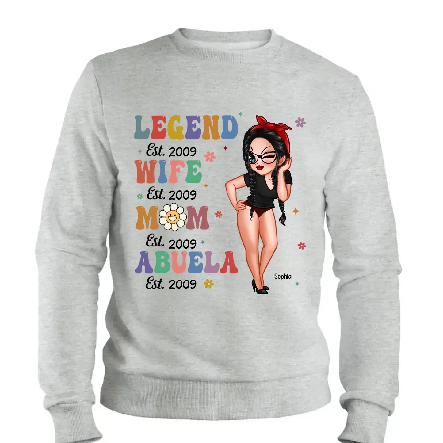 Vintage Legend – Personalized Wife, Mom, Grandma Shirt/Hoodie/Sweatshirt, Custom Gift for Proud Mothers & Grandmothers Ezcustomize