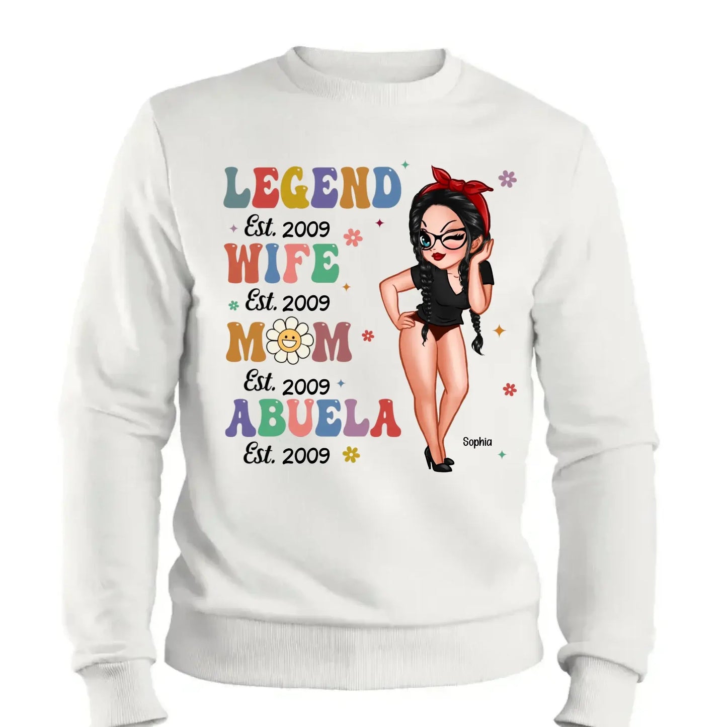 Vintage Legend – Personalized Wife, Mom, Grandma Shirt/Hoodie/Sweatshirt, Custom Gift for Proud Mothers & Grandmothers Ezcustomize