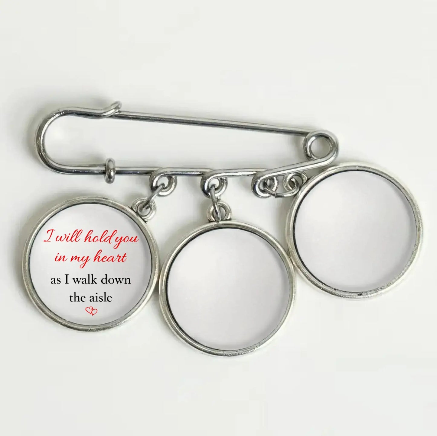 Walking Beside You Know That I Am Near Memorial - Personalized Metal Photo Lapel Pin - Gift for Bride, Groom, Daughter, Son, Family, Best Friend