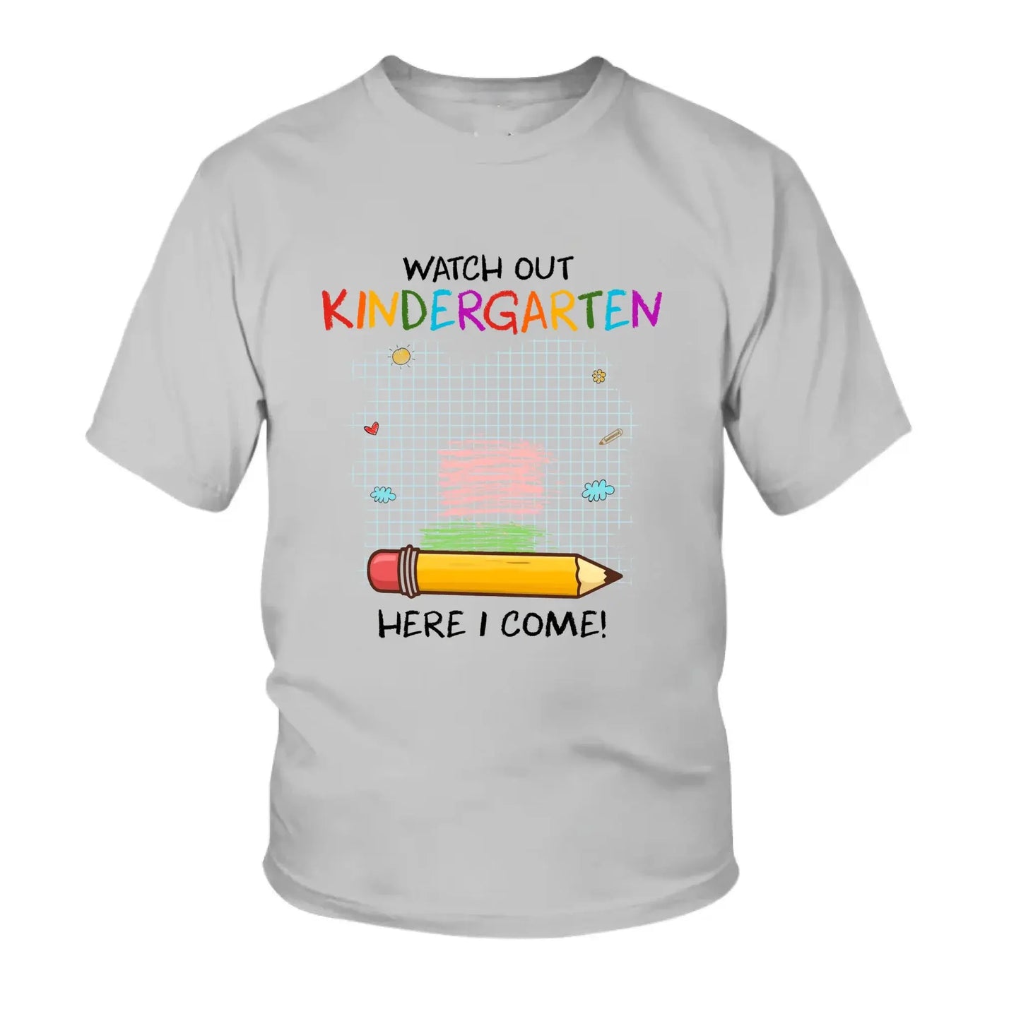 Watch Out Kindergarten Shirt – Personalized Custom T-Shirt – Fun Back to School Gift for Preschoolers or Kindergarten Kids Ezcustomize