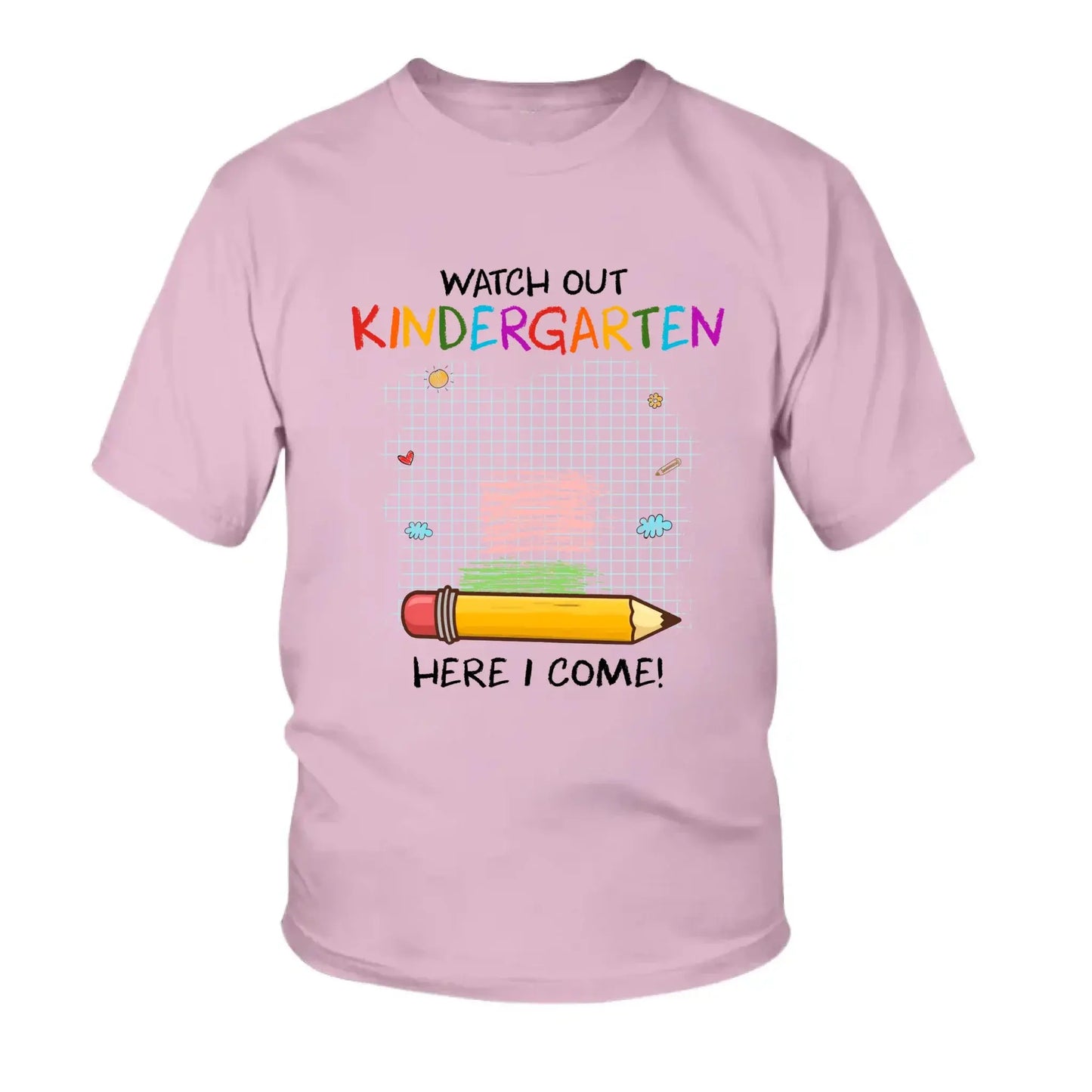 Watch Out Kindergarten Shirt – Personalized Custom T-Shirt – Fun Back to School Gift for Preschoolers or Kindergarten Kids Ezcustomize