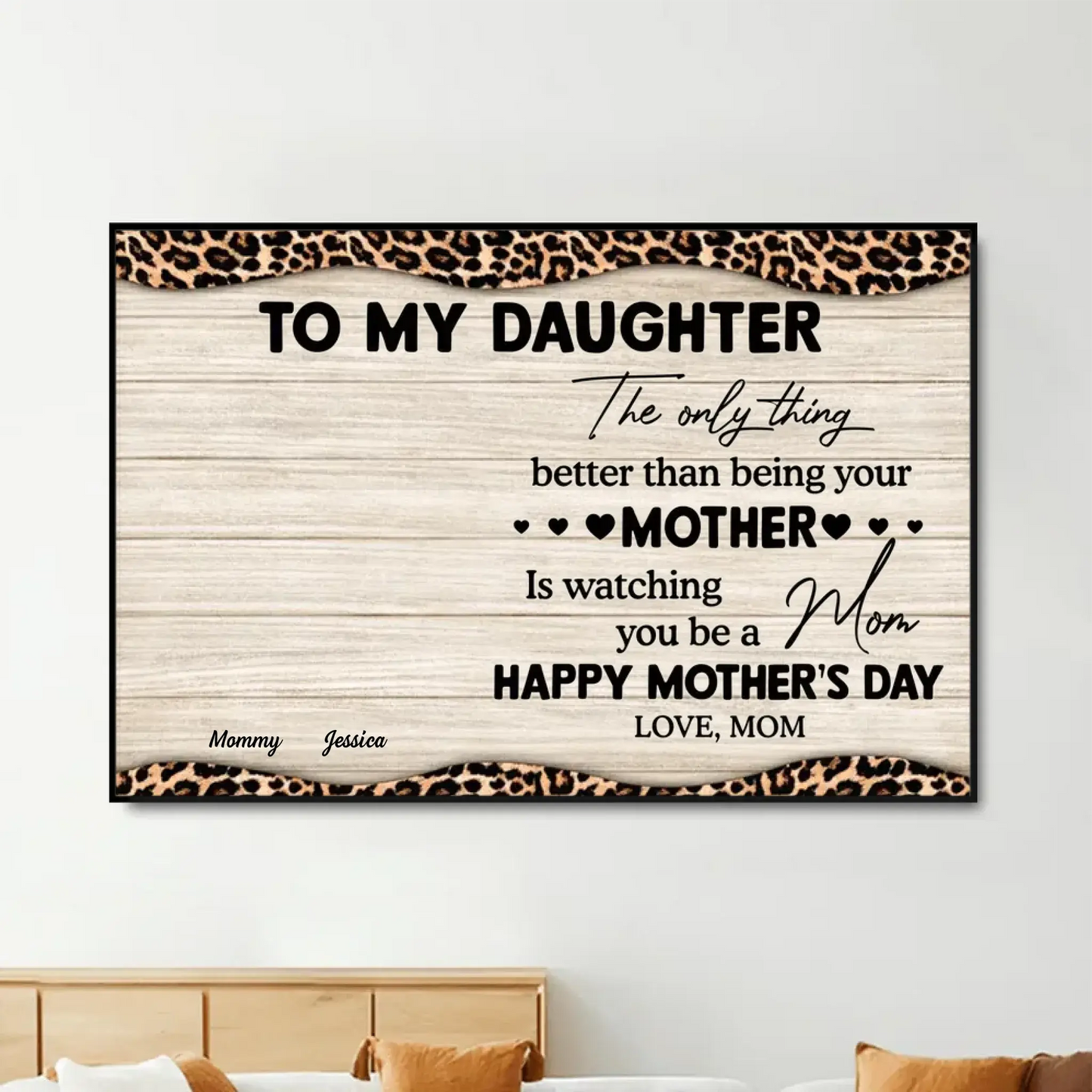 Watching You Be a Mom – Personalized Poster/Canvas – Gift for Daughter from Mom on Mother’s Day or Birthday Ezcustomize