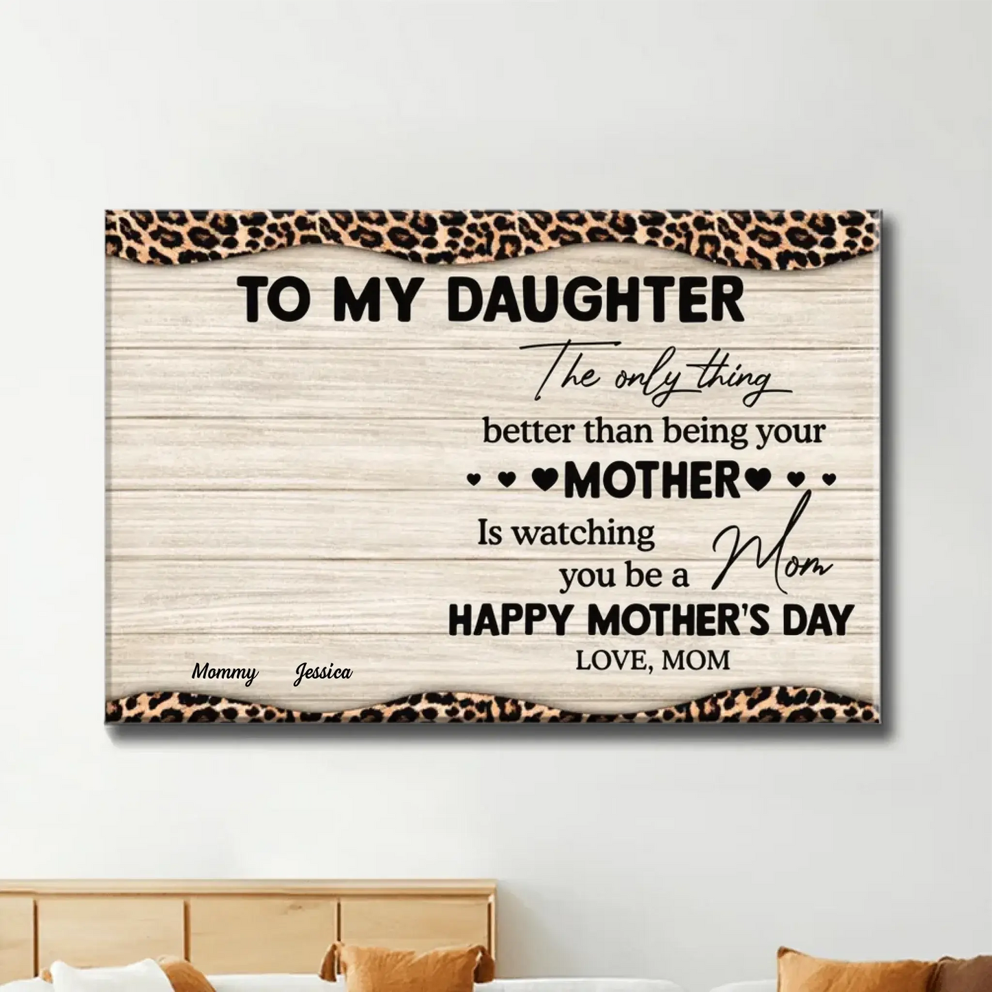 Watching You Be a Mom – Personalized Poster/Canvas – Gift for Daughter from Mom on Mother’s Day or Birthday Ezcustomize