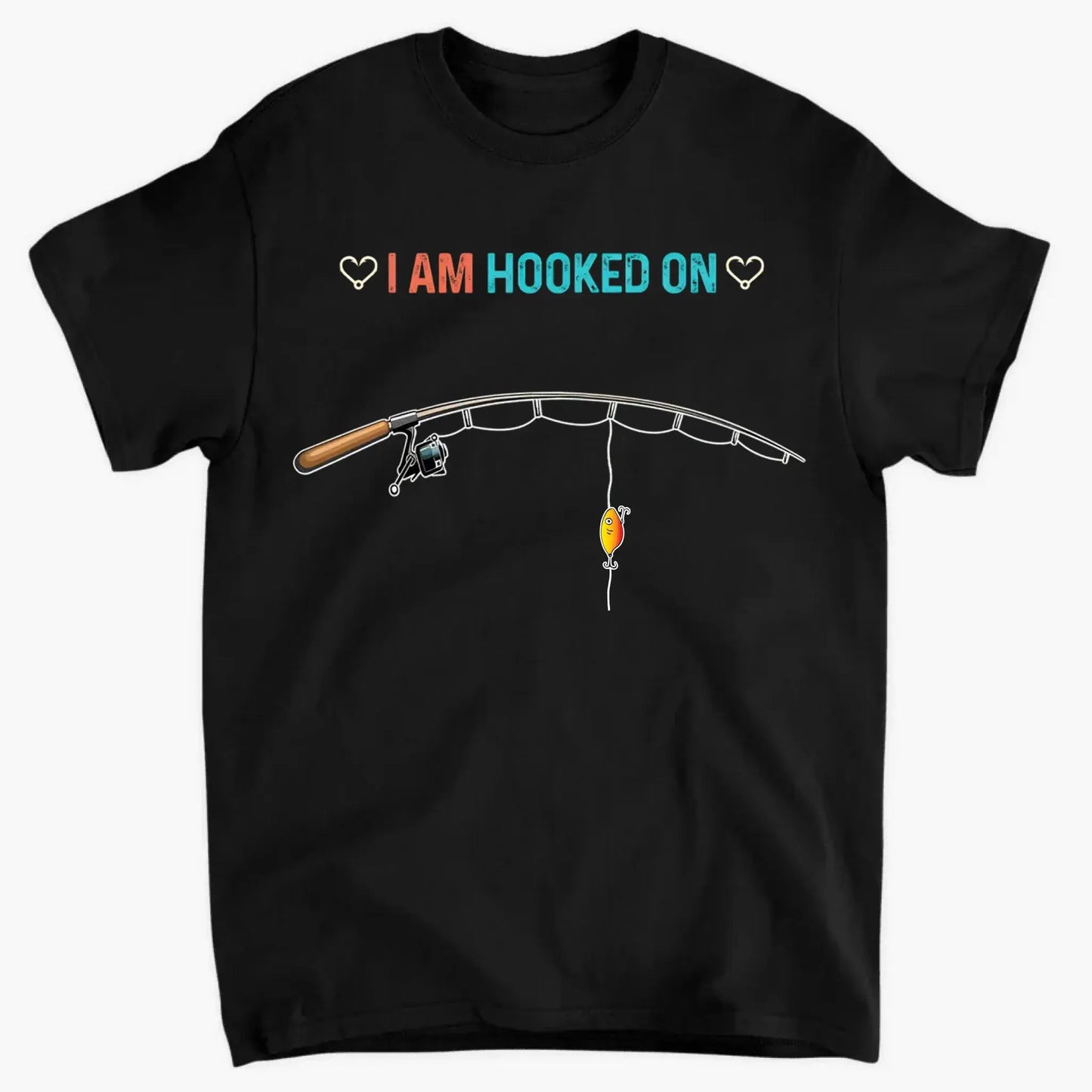 We Are Hooked On Daddy - Personalized Custom Fishing T Shirt - Father's Day Funny Gift for Dad, Grandpa, Daddy, Dada, Husband, Dad Jokes, Reel Cool Dad Ezcustomize