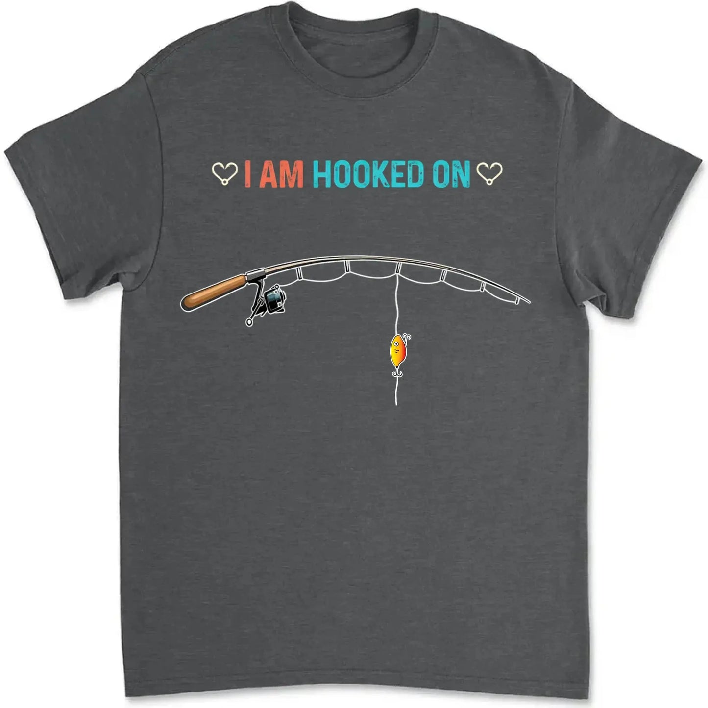 We Are Hooked On Daddy - Personalized Custom Fishing T Shirt - Father's Day Funny Gift for Dad, Grandpa, Daddy, Dada, Husband, Dad Jokes, Reel Cool Dad Ezcustomize