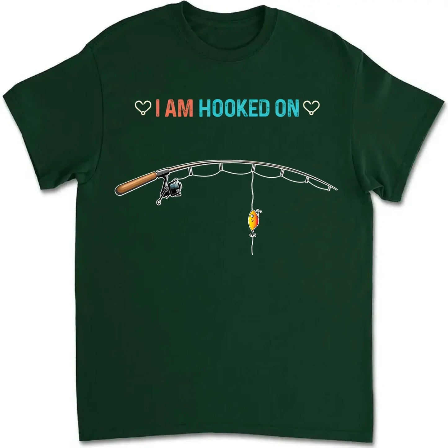 We Are Hooked On Daddy - Personalized Custom Fishing T Shirt - Father's Day Funny Gift for Dad, Grandpa, Daddy, Dada, Husband, Dad Jokes, Reel Cool Dad Ezcustomize