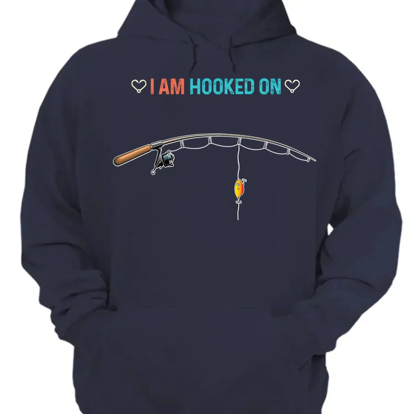 We Are Hooked On Daddy - Personalized Custom Fishing T Shirt - Father's Day Funny Gift for Dad, Grandpa, Daddy, Dada, Husband, Dad Jokes, Reel Cool Dad Ezcustomize