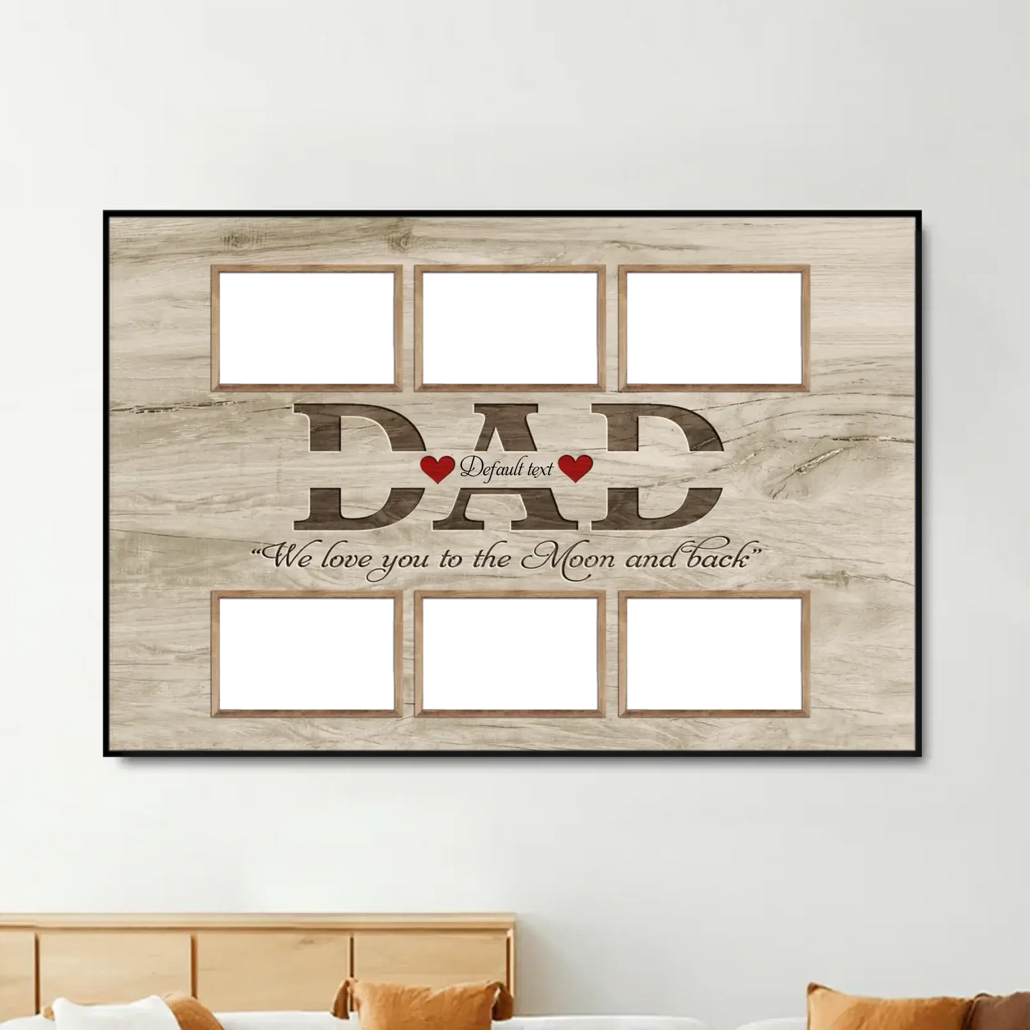 We Love You to the Moon and Back - Custom Dad Poster/Canvas, Perfect Father’s Day Gift Ezcustomize