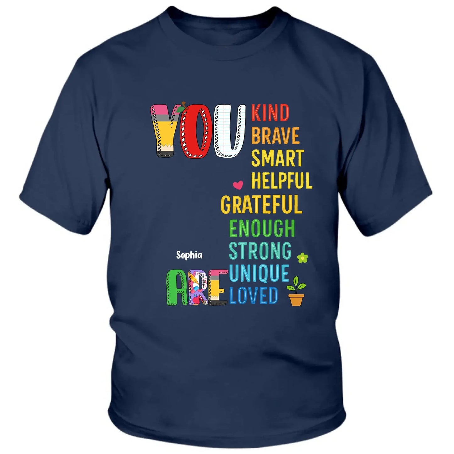 You Are Loved Shirt – Personalized Youth T-Shirt with Custom Character & Name – Back to School Gift for Kids, Boys or Girls Ezcustomize