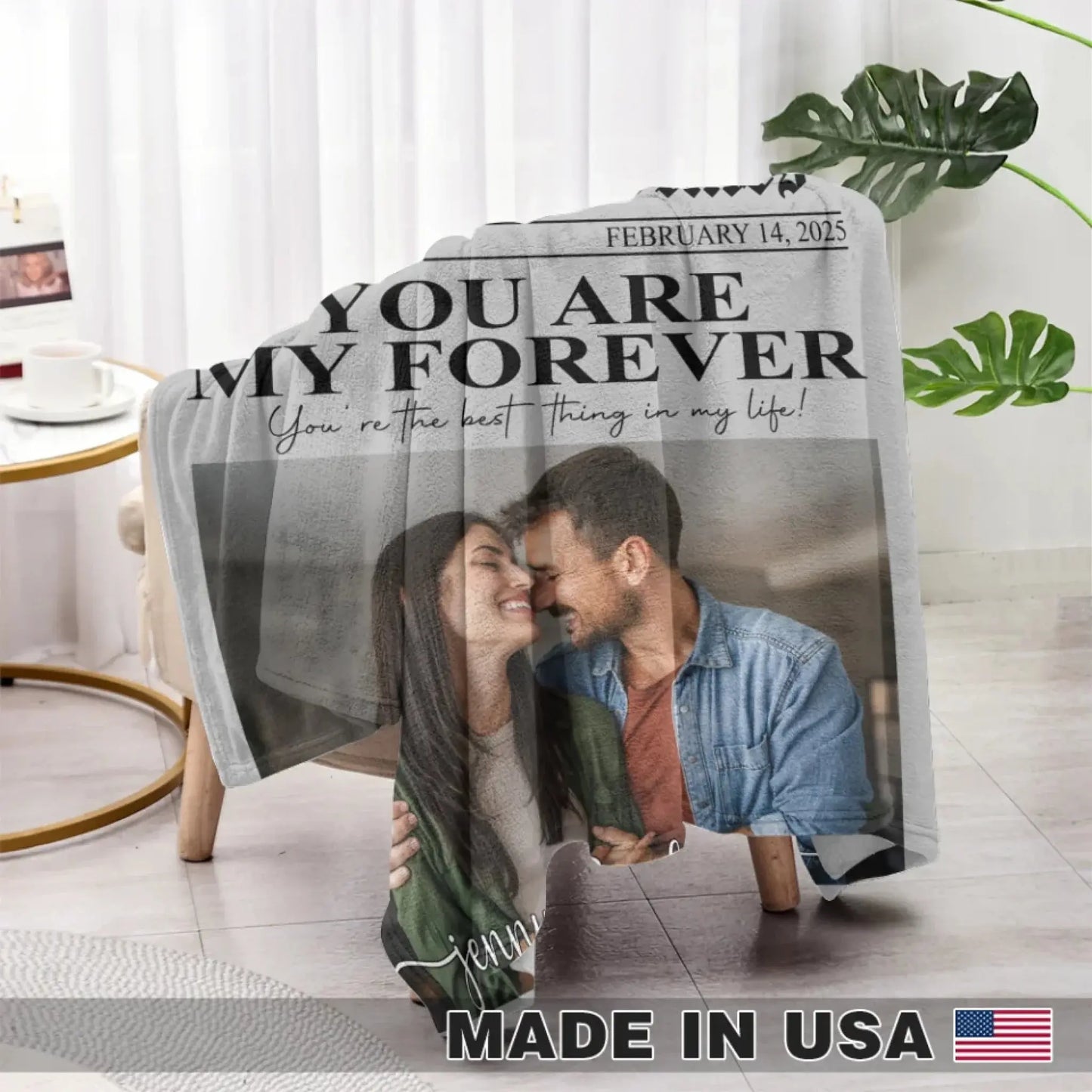 You Are My Forever - Personalized Blanket - Gift For Her/Him, Husband/Wife, Couples on Anniversary, Valentine's Day Ezcustomize