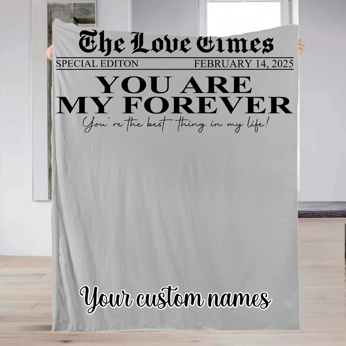You Are My Forever - Personalized Blanket - Gift For Her/Him, Husband/Wife, Couples on Anniversary, Valentine's Day Ezcustomize
